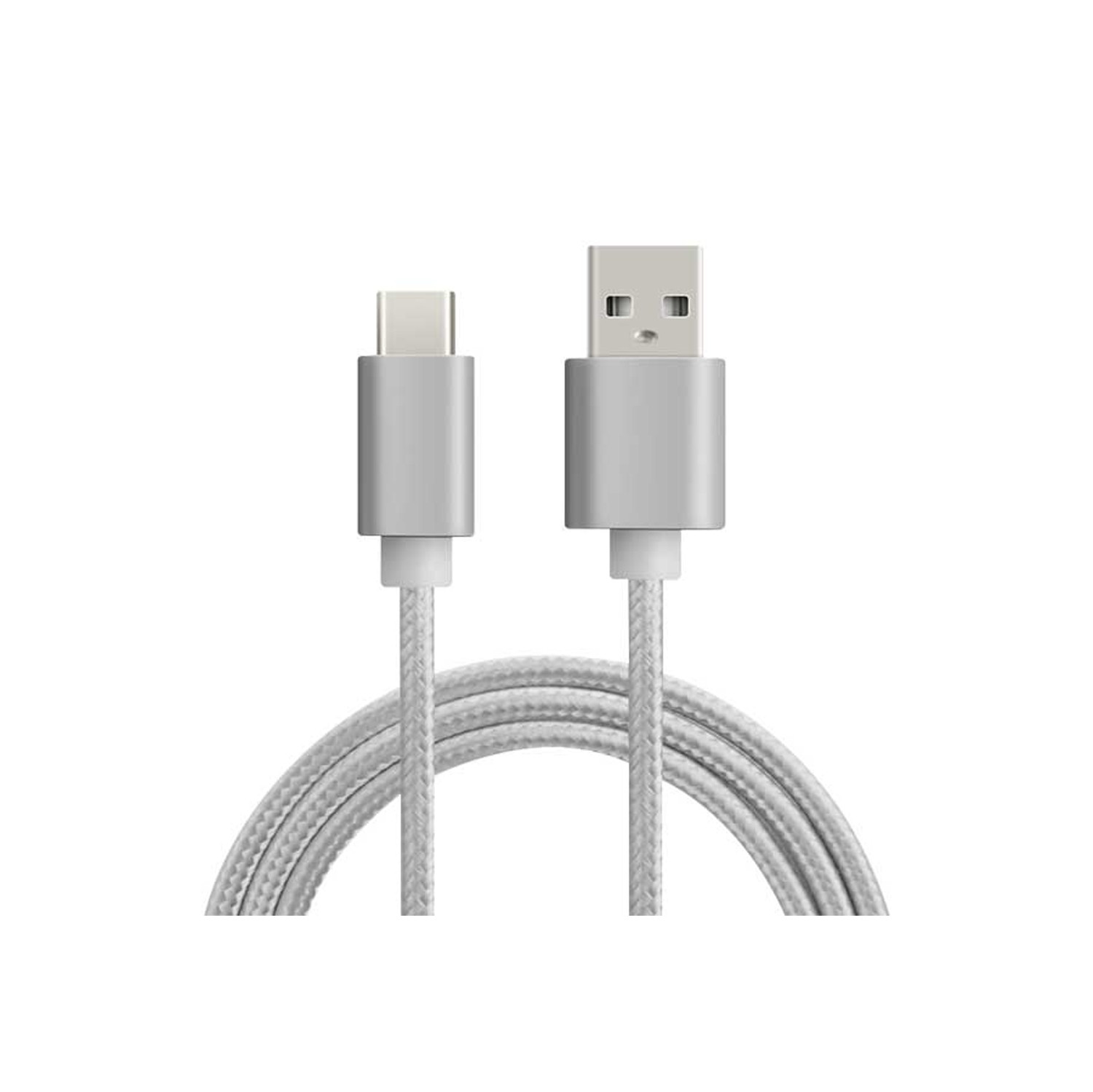 Exian Type C USB Nylon Braided Cable 3M Silver