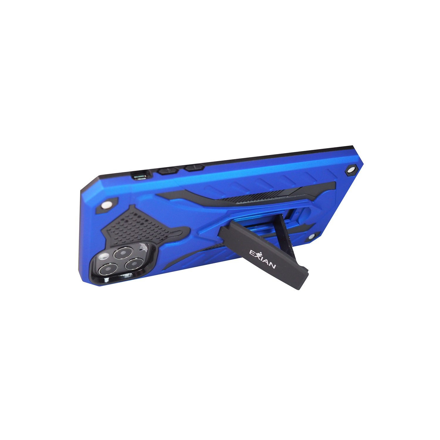 Étui avec support d’Exian pour iPhone 11 Pro Max - Bleu