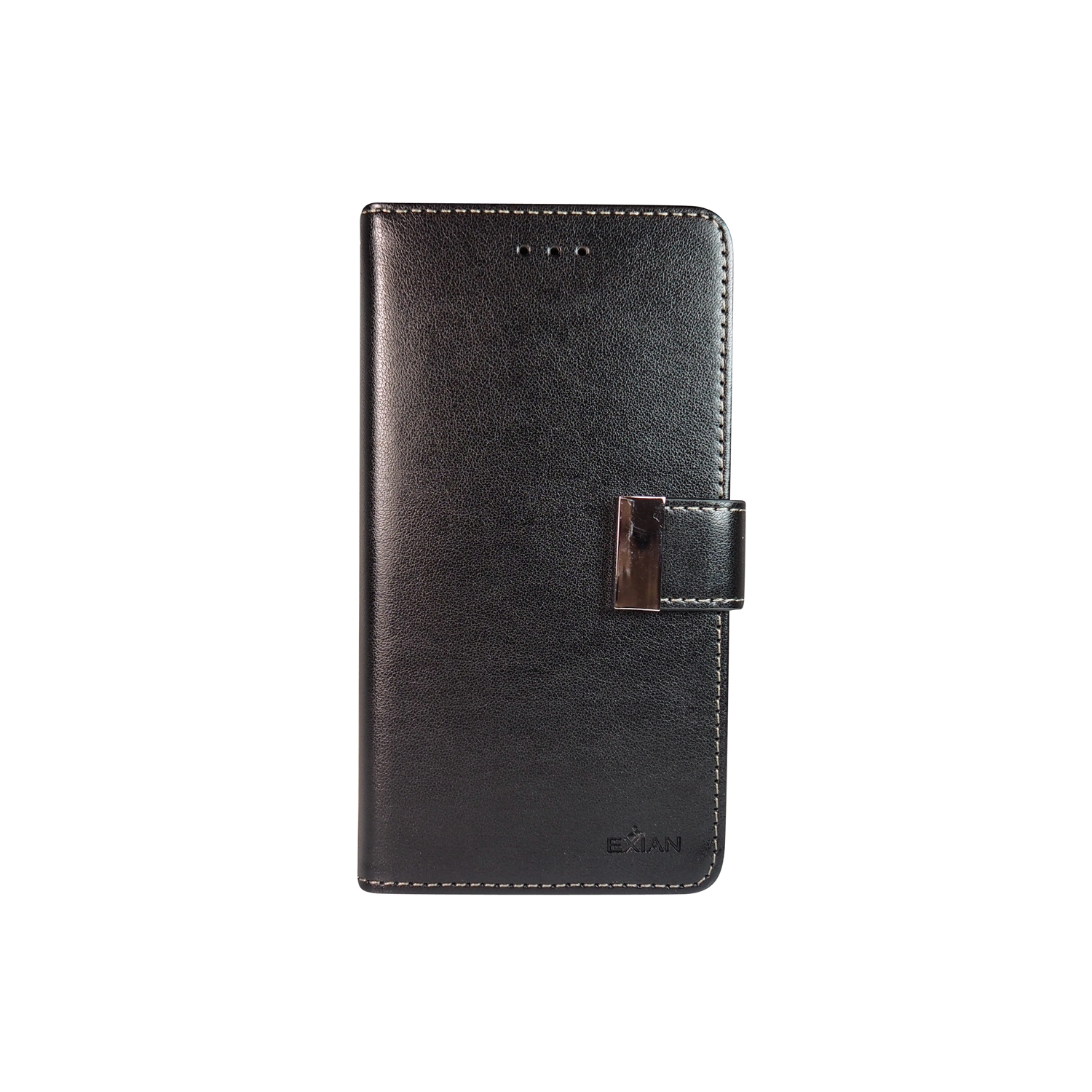 Le portefeuille en similicuir de polyuréthane iPhone 11 d’Exian peut contenir jusqu’à 10 fentes pour cartes noires