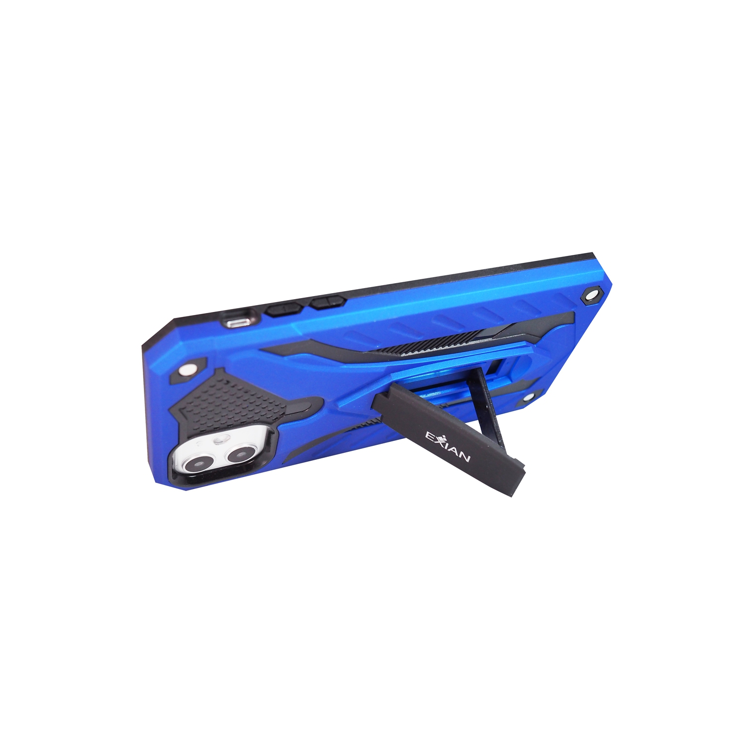 Étui avec support d’Exian pour iPhone 11 bleu