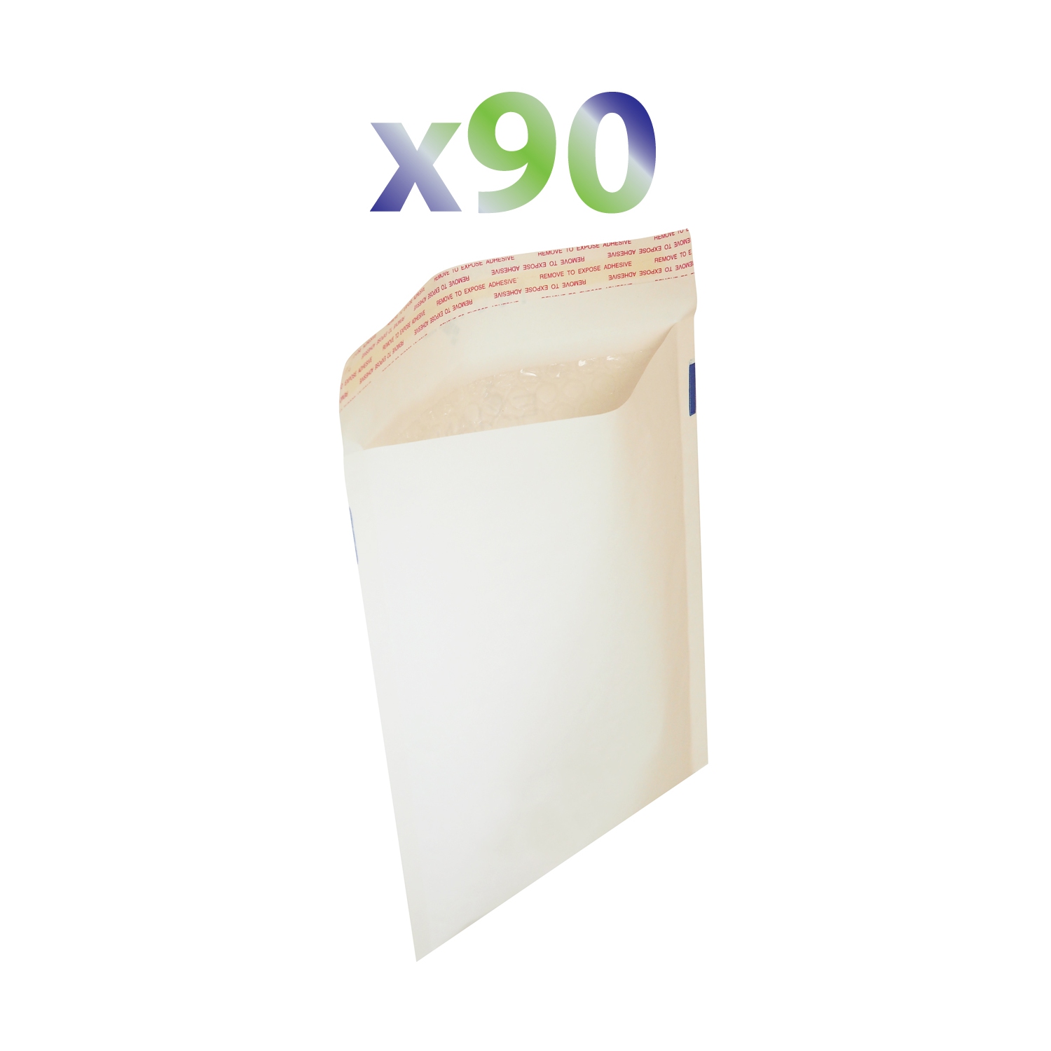 Enveloppe à bulles d’Exian 14 x 10 po 90/paquet blanc