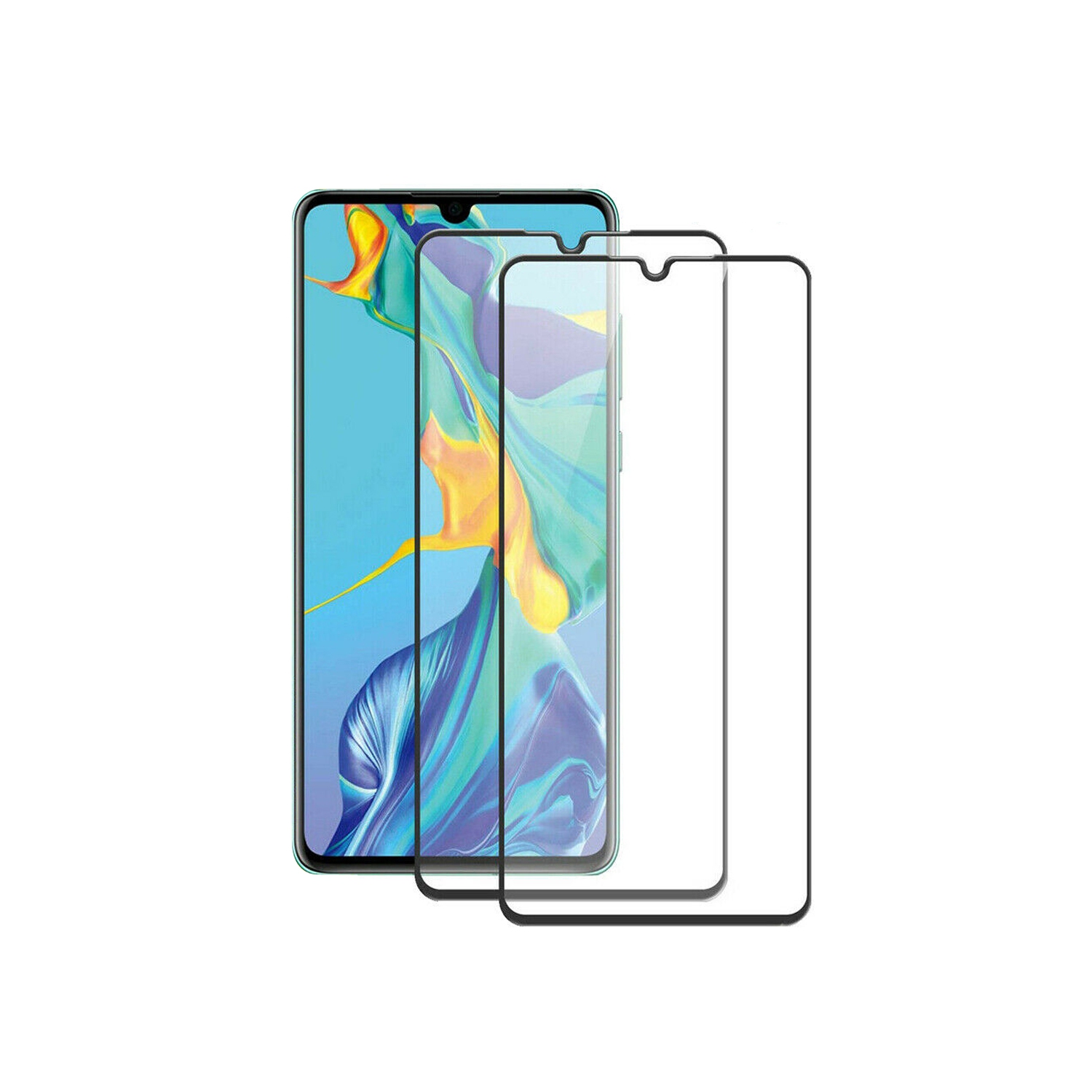 Protecteur d’écran en verre trempé Edge to Edsge d’Exian pour P30 Pro de Huawei, 2/pqt, transparent