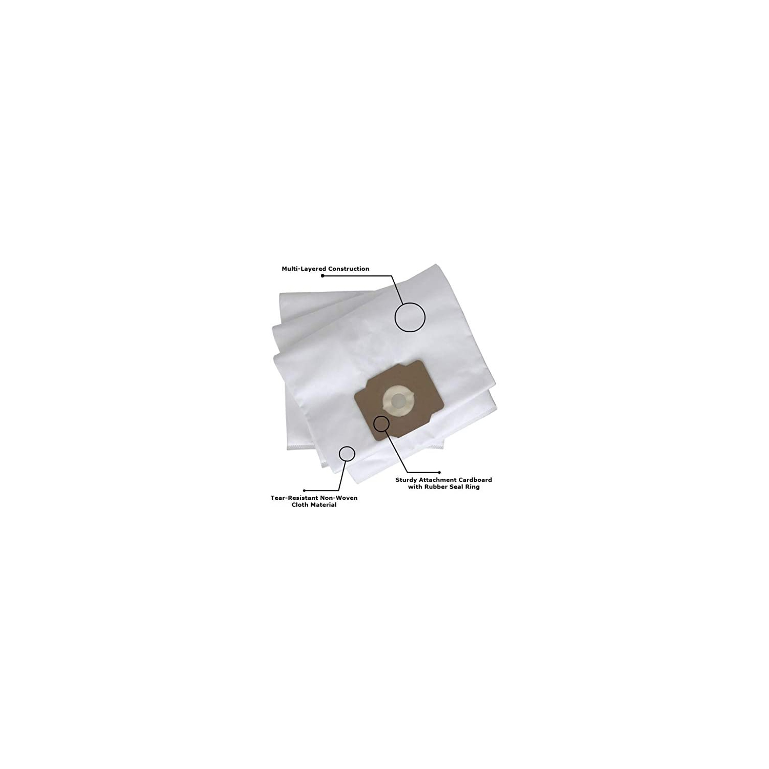 Nilfisk Central Vacuum Bags By Nature Soft Home Care HEPA Bags 478547, Compatible Replacement for Beam, Electrolux,