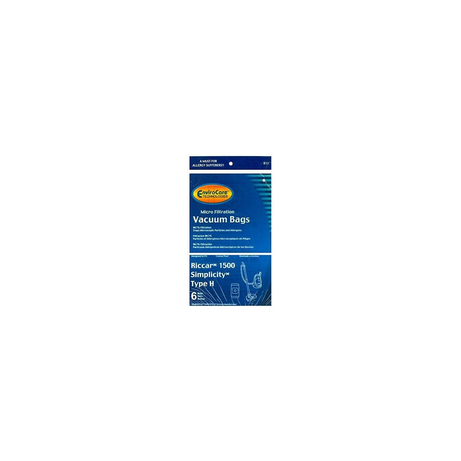 12 sacs pour aspirateur Simplicity de type H, aspirateurs-traîneaux, S13L, S14CL, S18, S24, S30, S36, S38, 1500