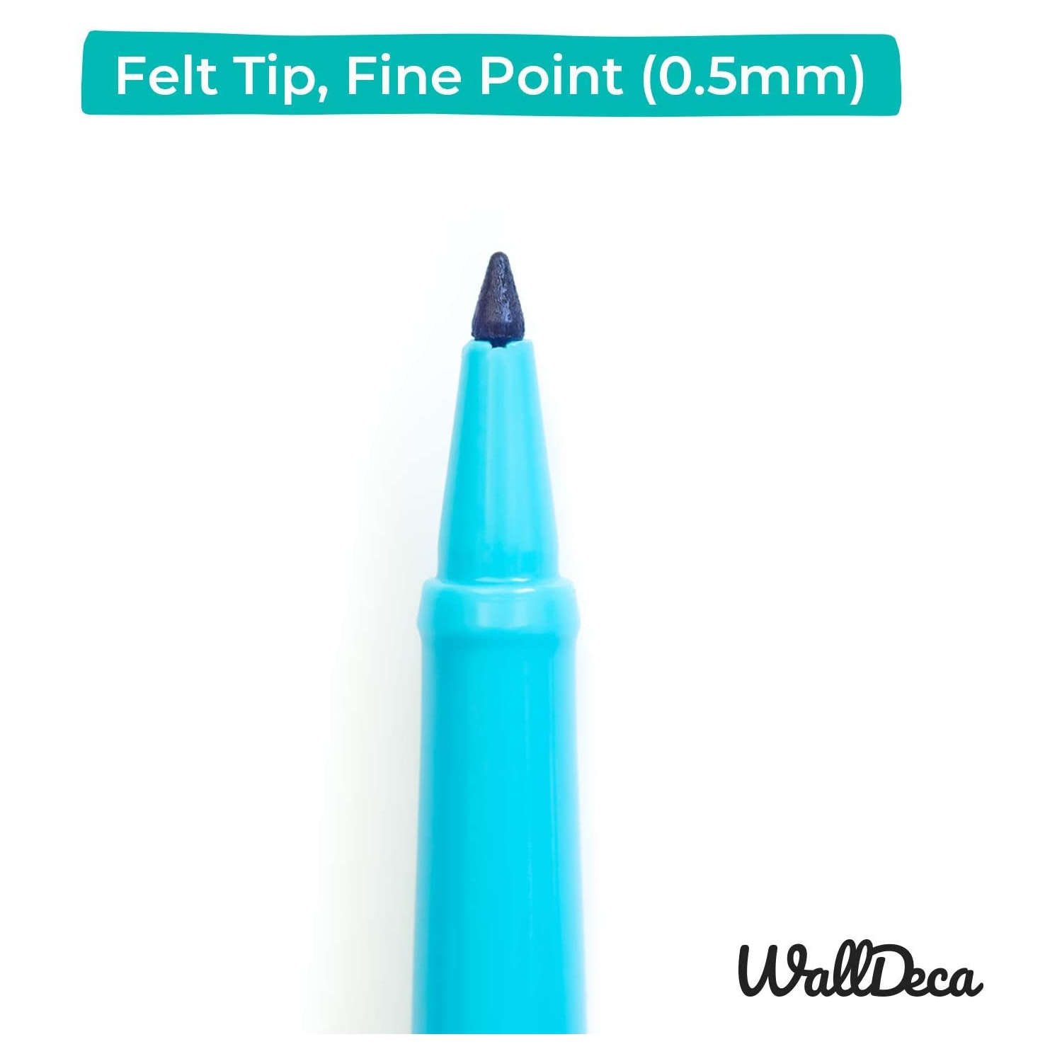 Stylos à pointe en feutre WallDeca, pointe fine, couleurs variées, paq. 8 | Made For Everyday Writing, journals, Notes et Doodling