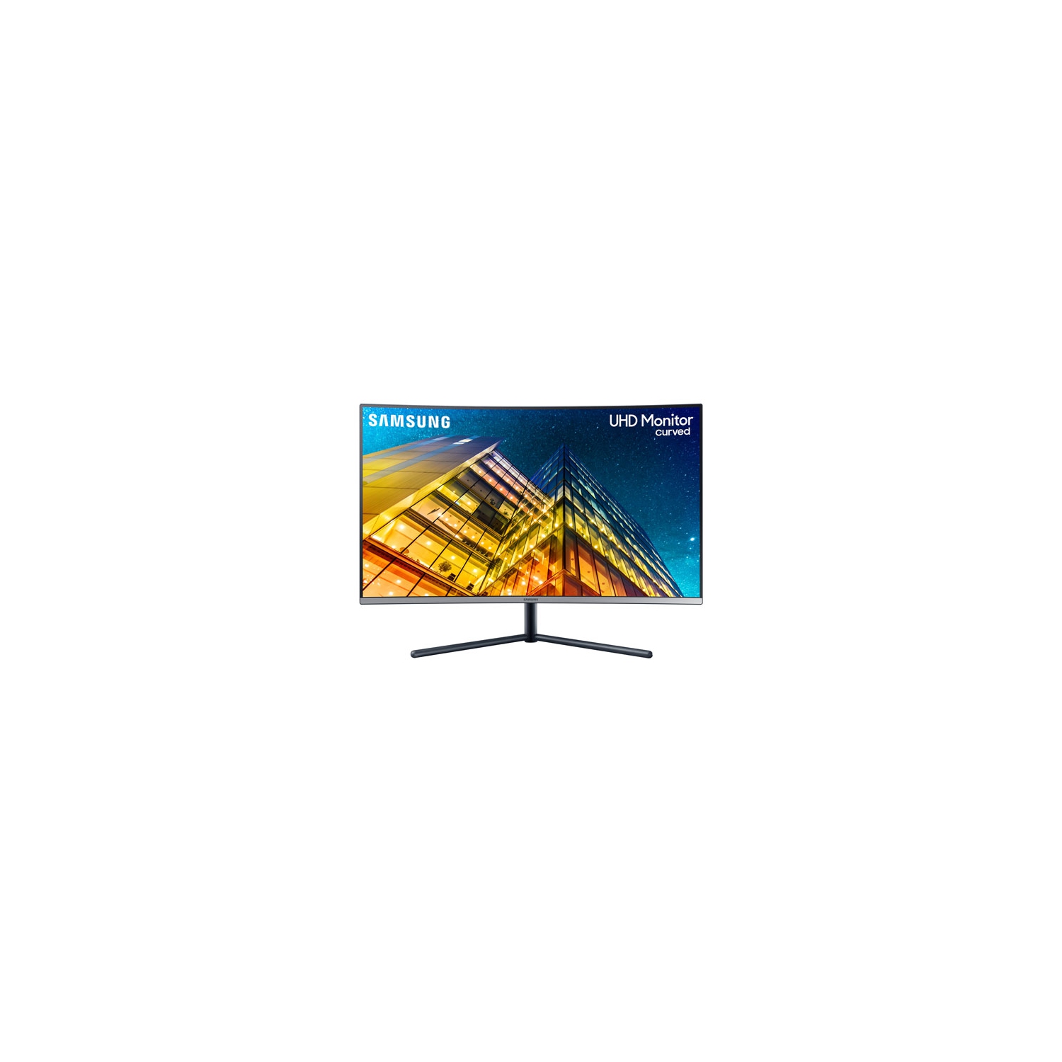 Open Box - Samsung 32" 4K Ultra HD 60Hz 4ms GTG Curved VA LED Gaming Monitor (LU32R590CWNXZA) - Dark Blue-Grey