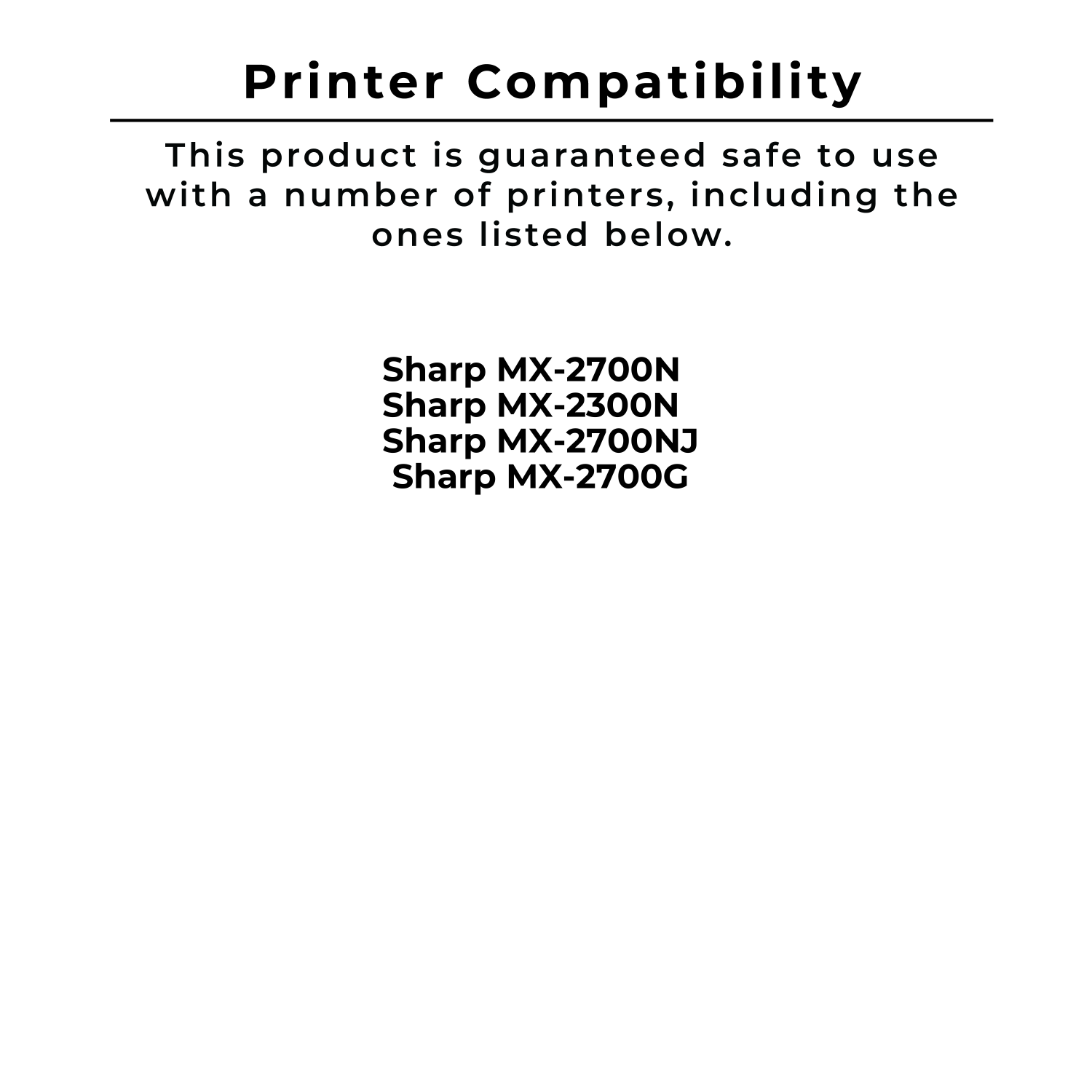 ~Brand – Cartouche de toner laser SHARP MX-27NTBA, noir