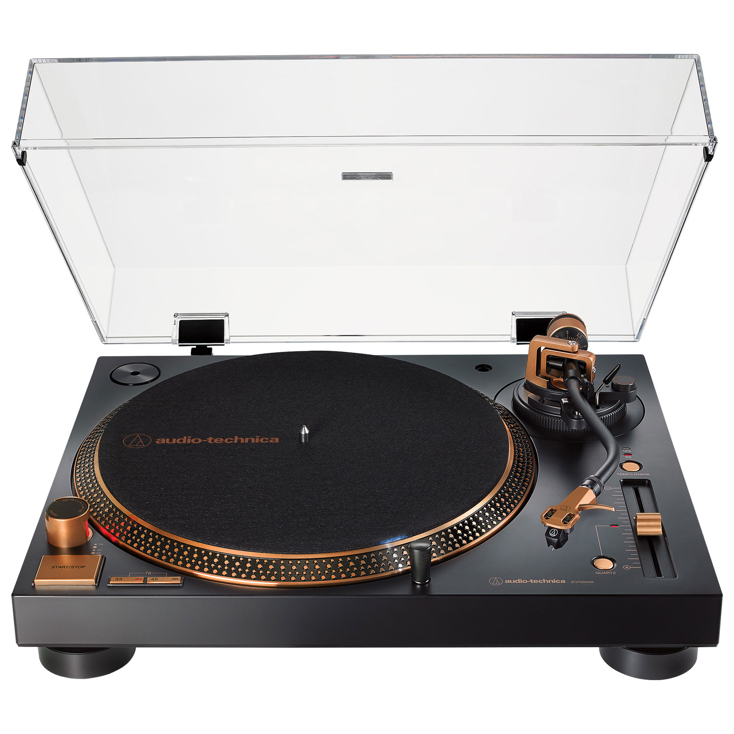 Audio-Technica AT-LP120XUSB-BZ Direct-Drive Turntable , Fully Manual, Hi-Fi, 3 Speed, Convert Vinyl To Digital, Anti-Skate And Variable Pitch Control