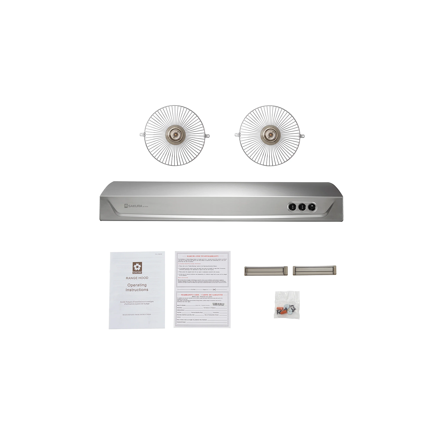 Sakura 30" Under Cabinet Range Hood - White