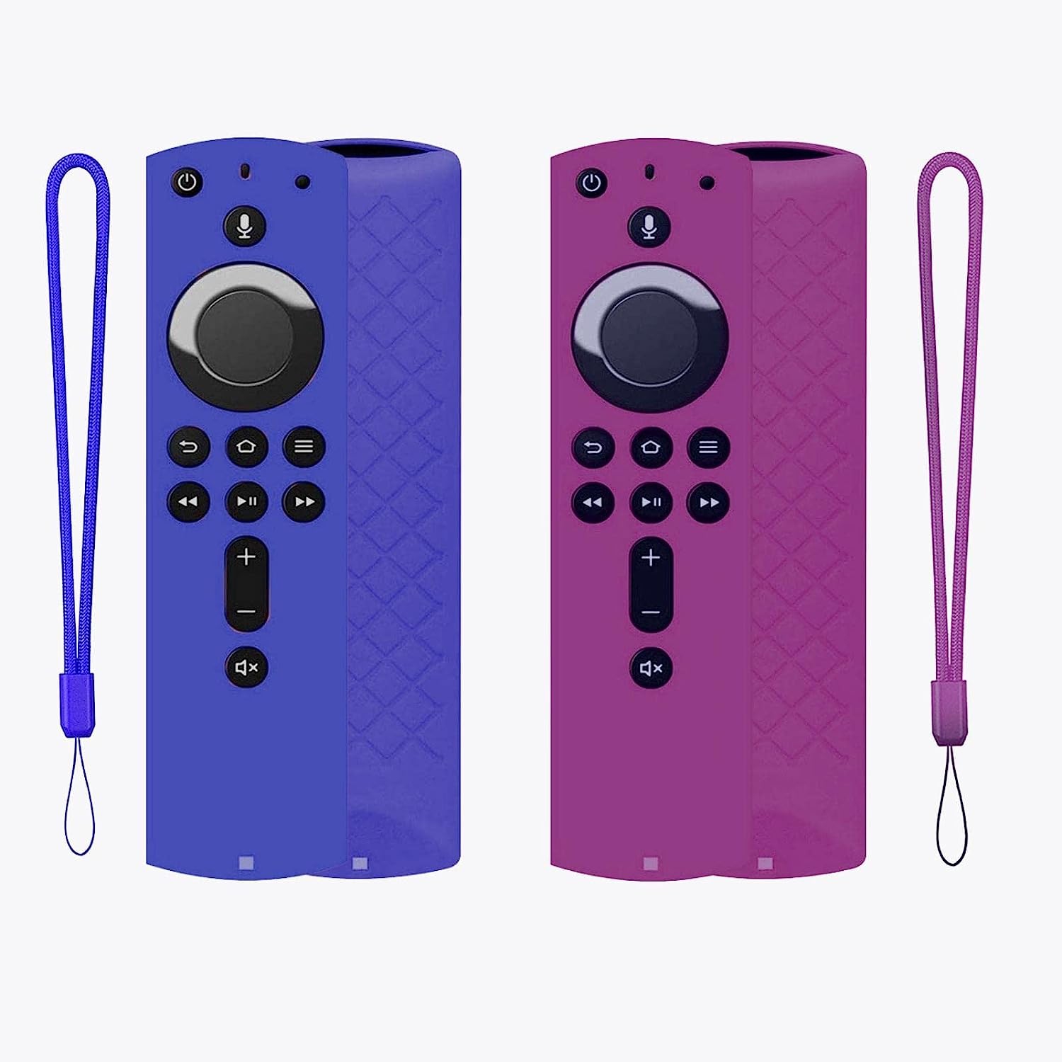 Shockproof Protective Silicone Case/Covers Compatible with All-New Alexa Voice Remote for Fire TV Stick 4K, Fire TV Stick (2nd Gen), Fire TV (3rd Gen) - Blue / Purple