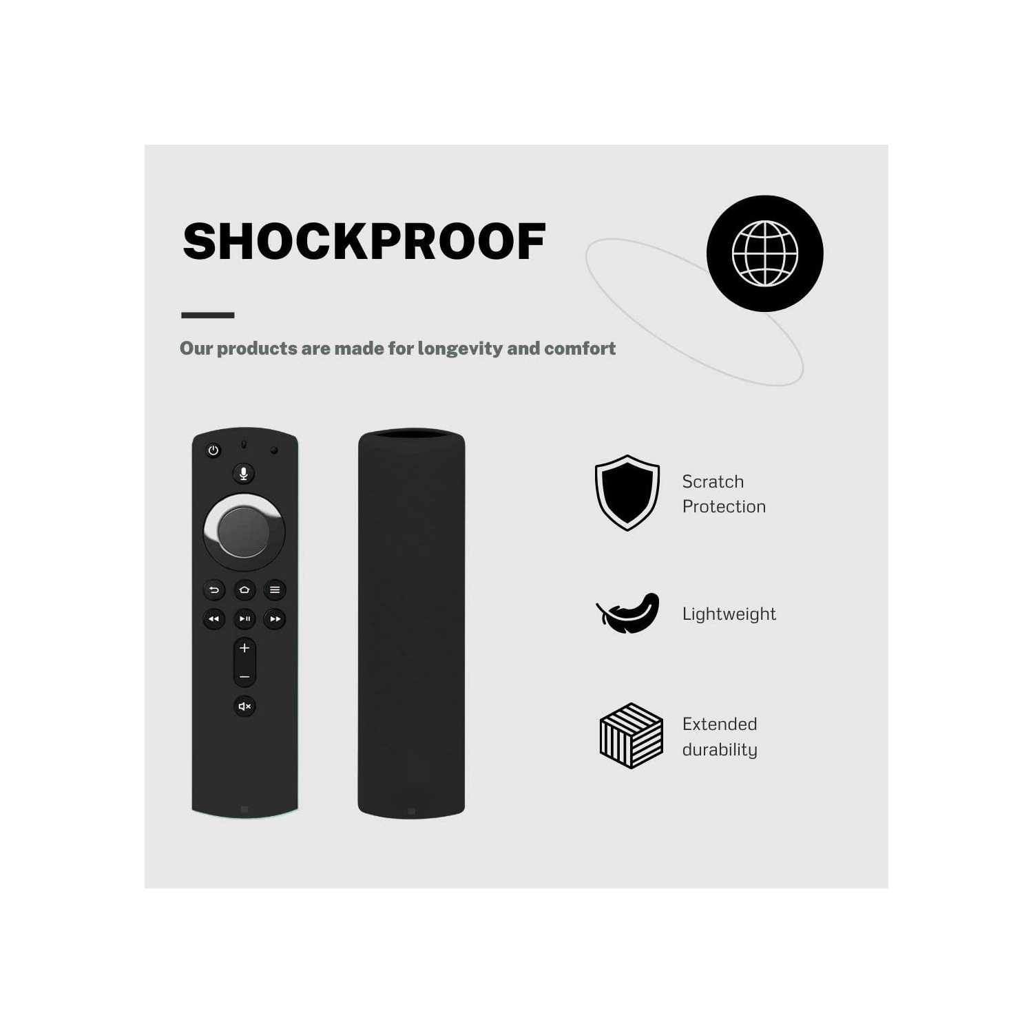Shockproof Protective Silicone Case/Covers Compatible with All-New Alexa Voice Remote for Fire TV Stick 4K, Fire TV Stick, Fire TV (3rd Gen) -