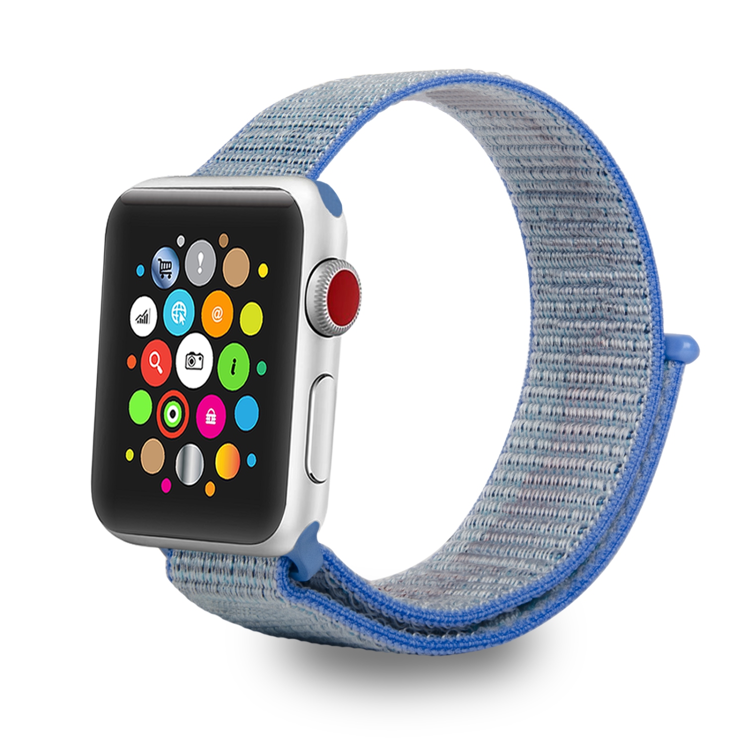 Bracelet sport de remplacement en nylon tissé perméable à l'air de Navor pour Apple iWatch Series se/9/8/7/6/5/4/3/2/1