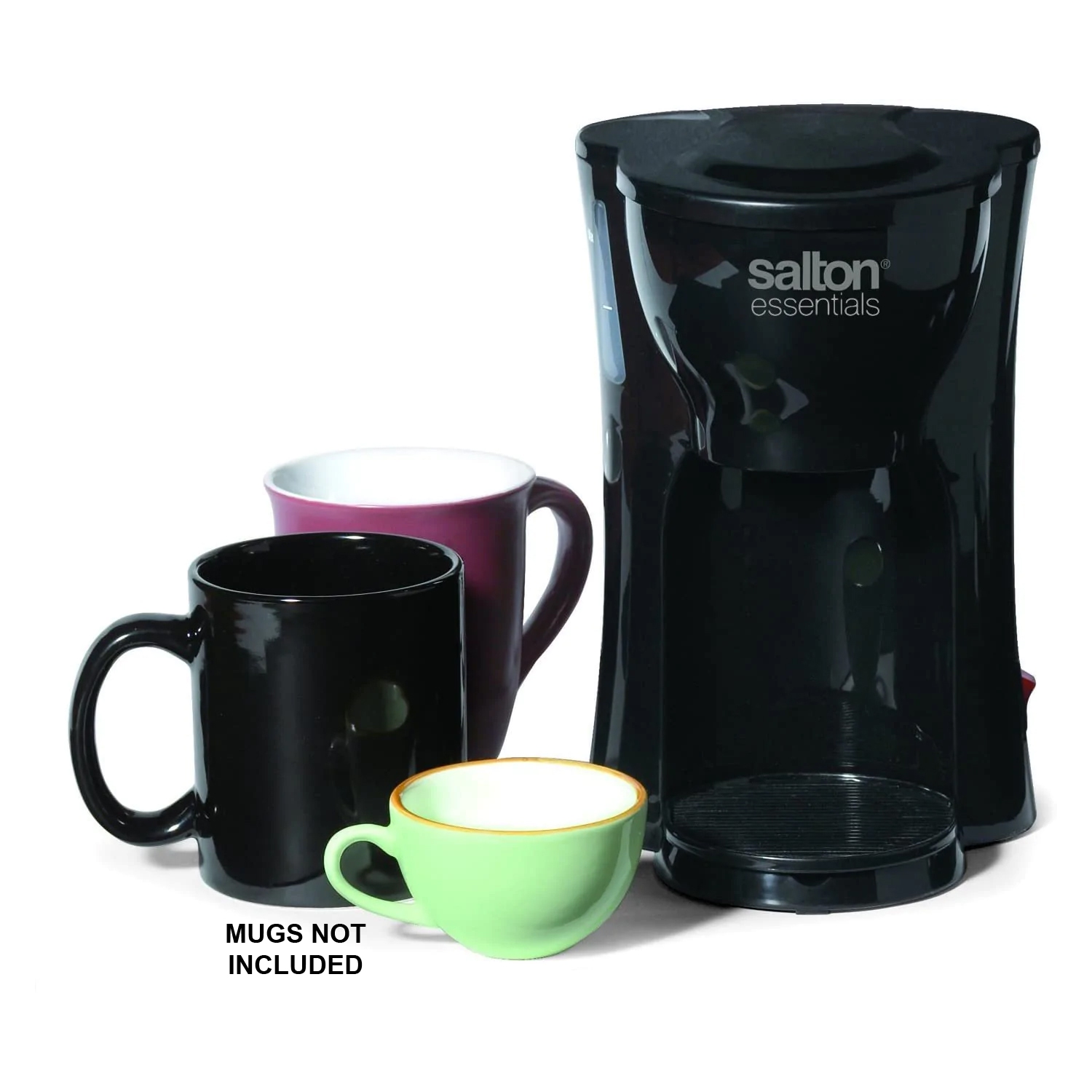 Salton Essentials Coffee Maker Compact Space Saving 1 Cup Black