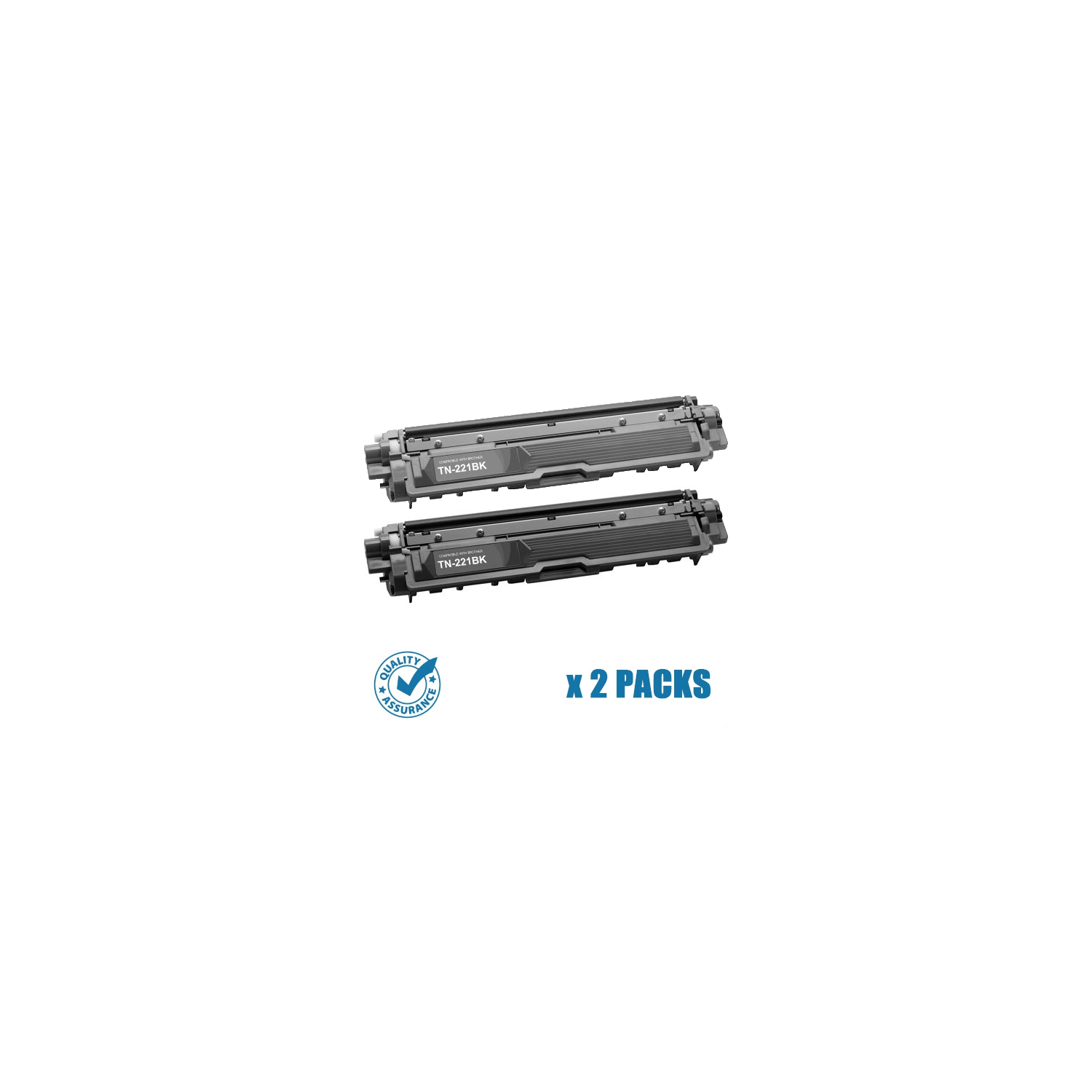 Printer Pro™ 2 PACK Brother TN221/TN-221 BK/TN225/TN-225 Black Toner Cartridge-Brother Printer MFC-9130/9330/9340/3170/3180