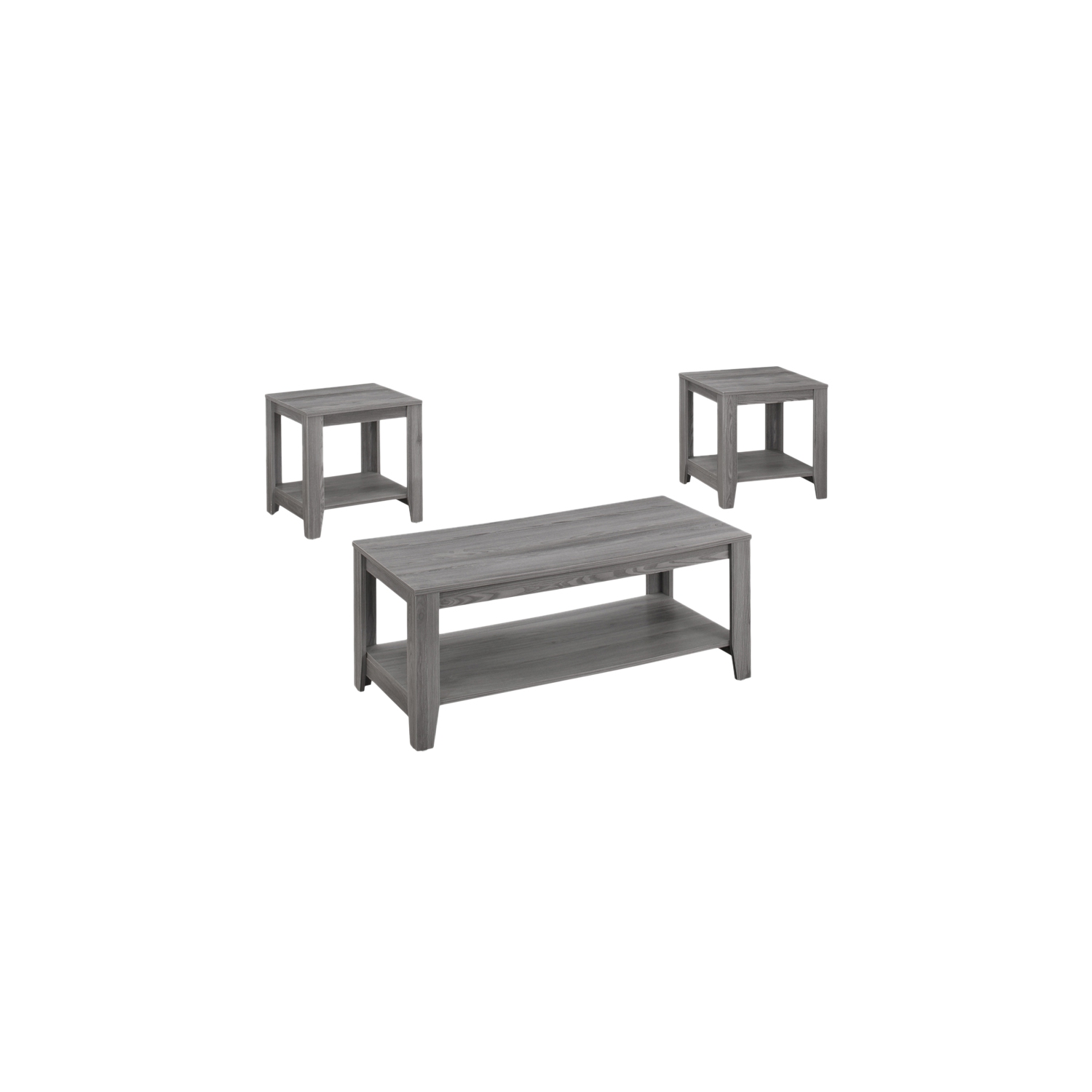 Monarch Specialties Table Set 3 Piece Set Grey