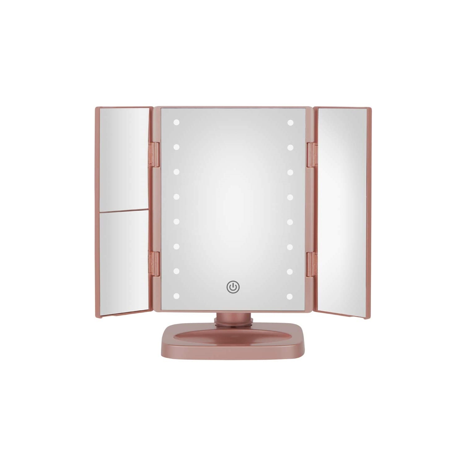 Conair TGBE90C - Miroir de Maquillage à Trois Volets avec Éclairage LED, Rose