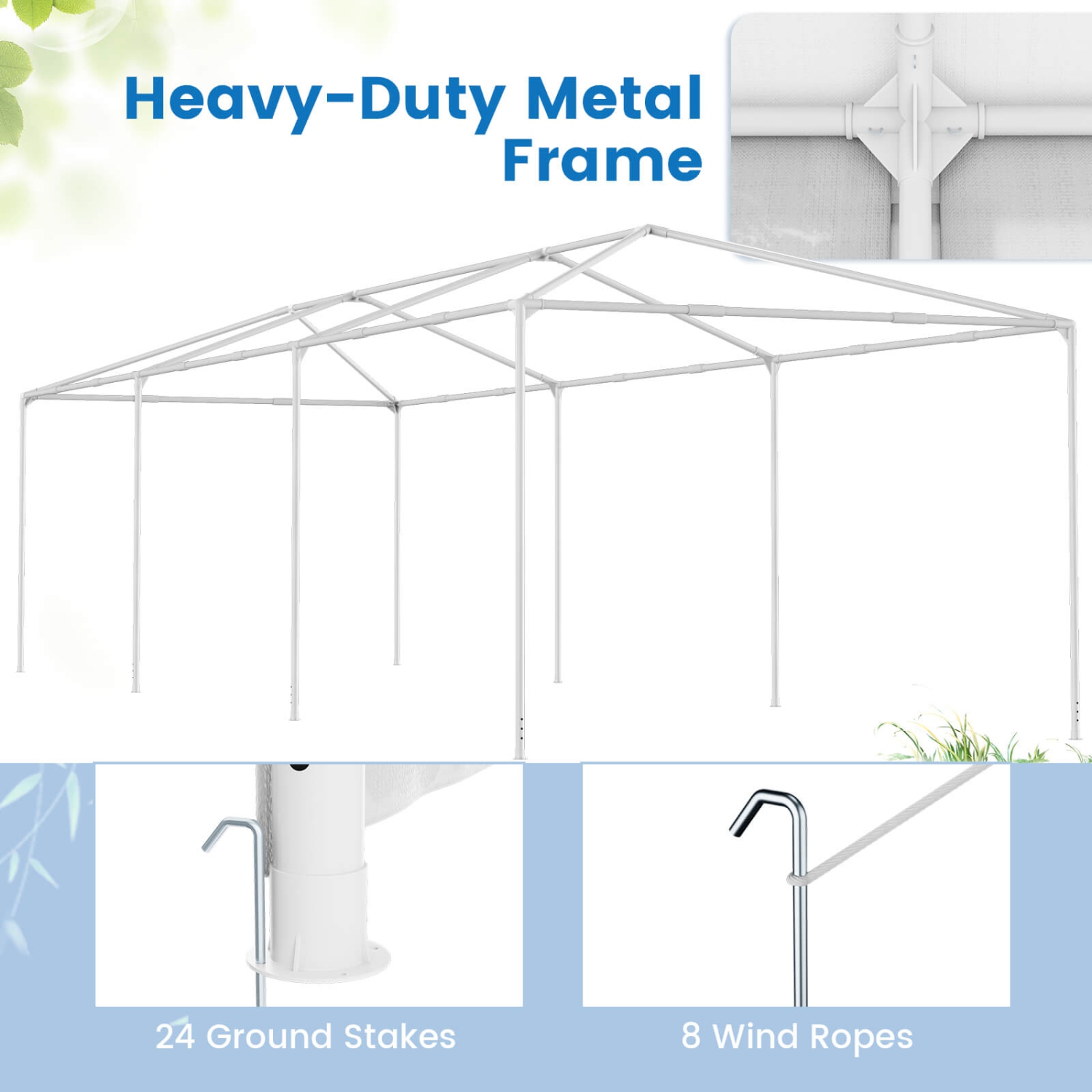 Costway 10'x30' Heavy duty Gazebo Canopy Outdoor Party Wedding Tent
