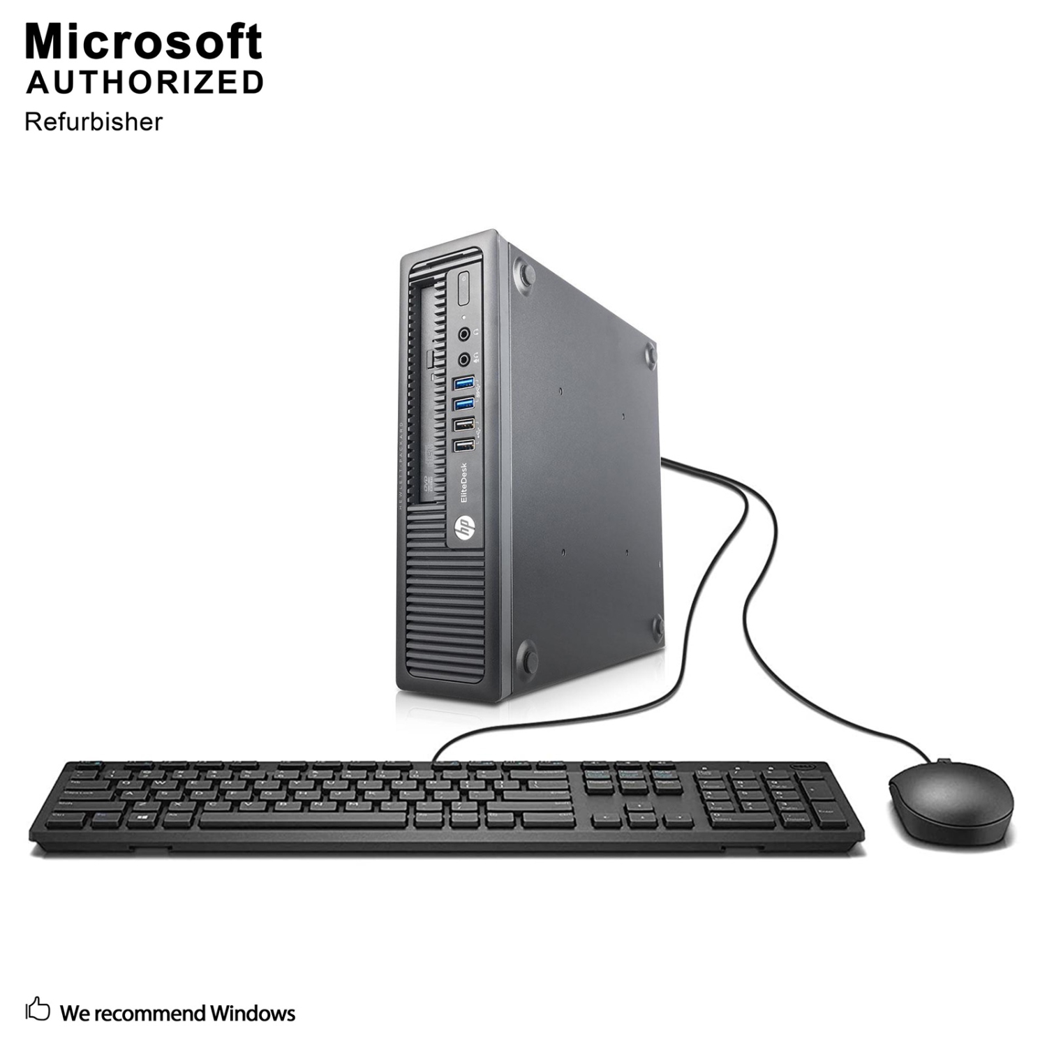 Refurbished (Good) - HP EliteDesk 800 G1 USFF, Intel Core i3 4130 3.4GHz, 12G DDR3, 512G SSD, WiFi, BT 4.0, Win10 Pro 64 Bit (EN/FR/ES)