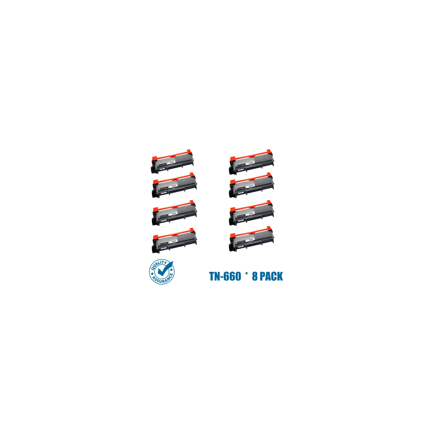 Printer Pro™ 8 Pack Brother TN660/TN-660/TN630 Black Toner Cartridge-Brother Printer HL-L2340/L2360/L2380/DCP-L2520/MFC-L2700