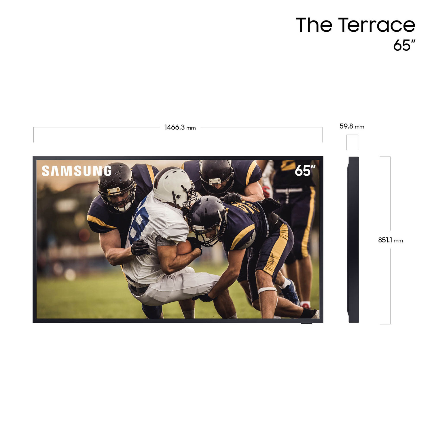 Samsung The Terrace 65" 4K UHD HDR QLED Tizen Outdoor Smart TV - Titan Black