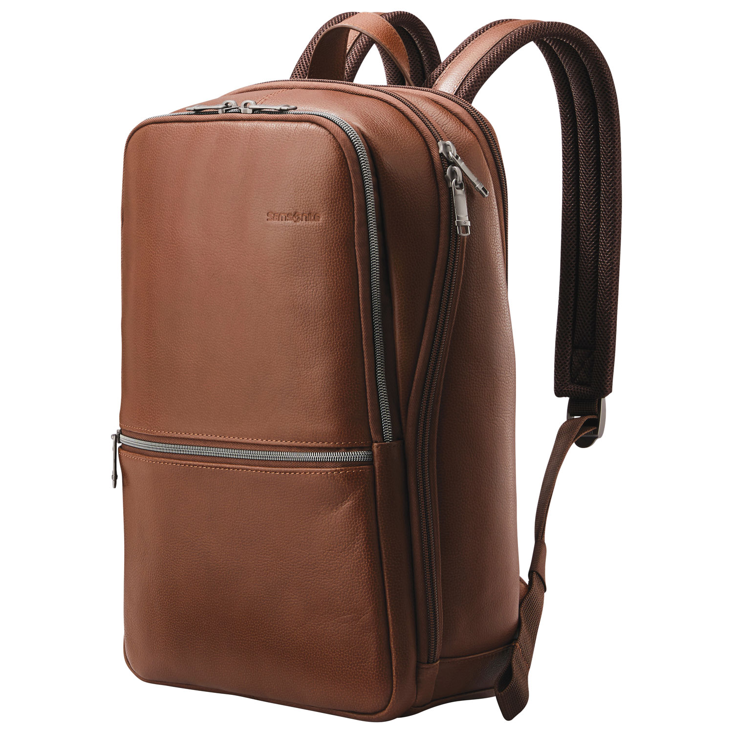Samsonite Classic Leather 14.1" Laptop Commuter Backpack - Cognac