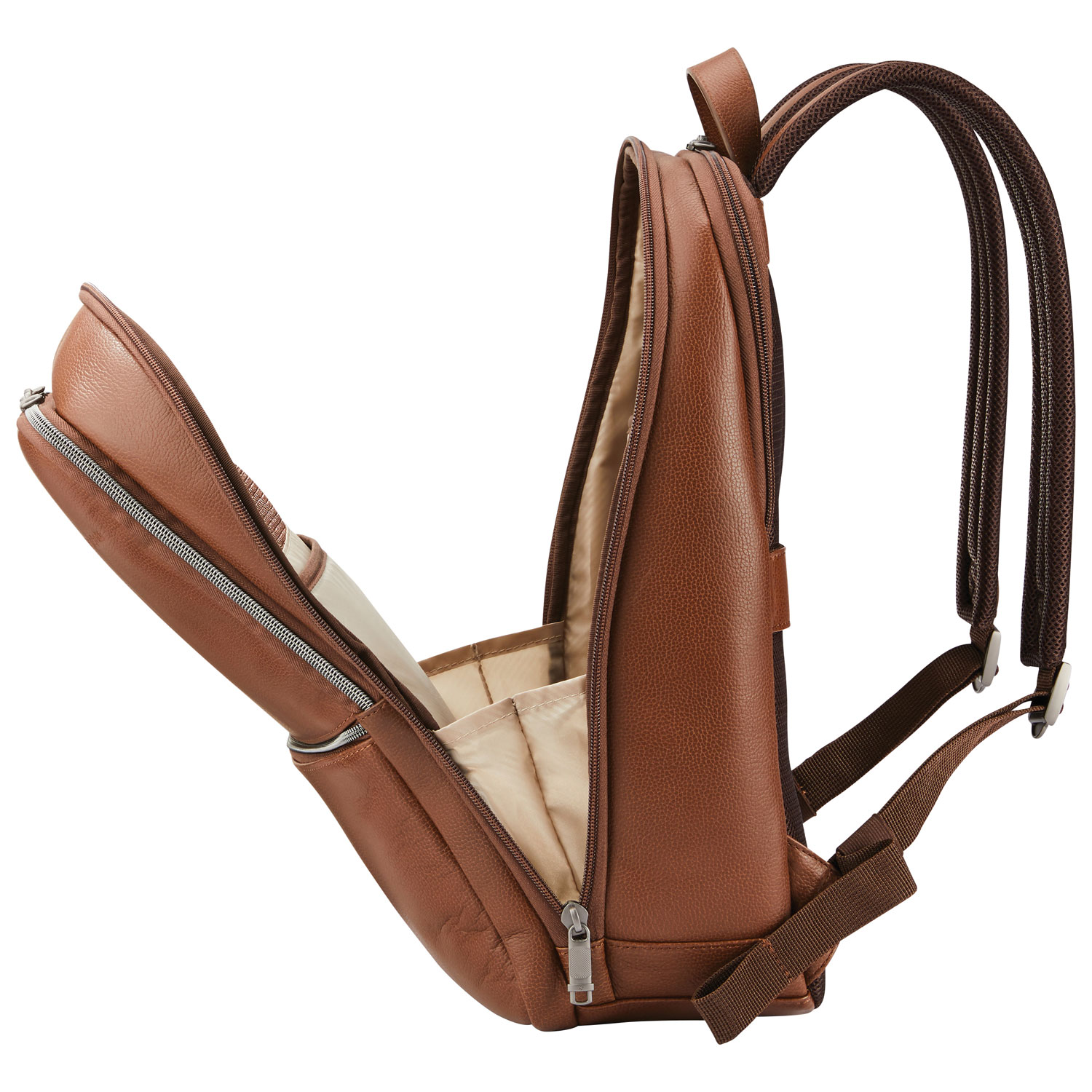 Samsonite Classic Leather 14.1" Laptop Commuter Backpack - Cognac