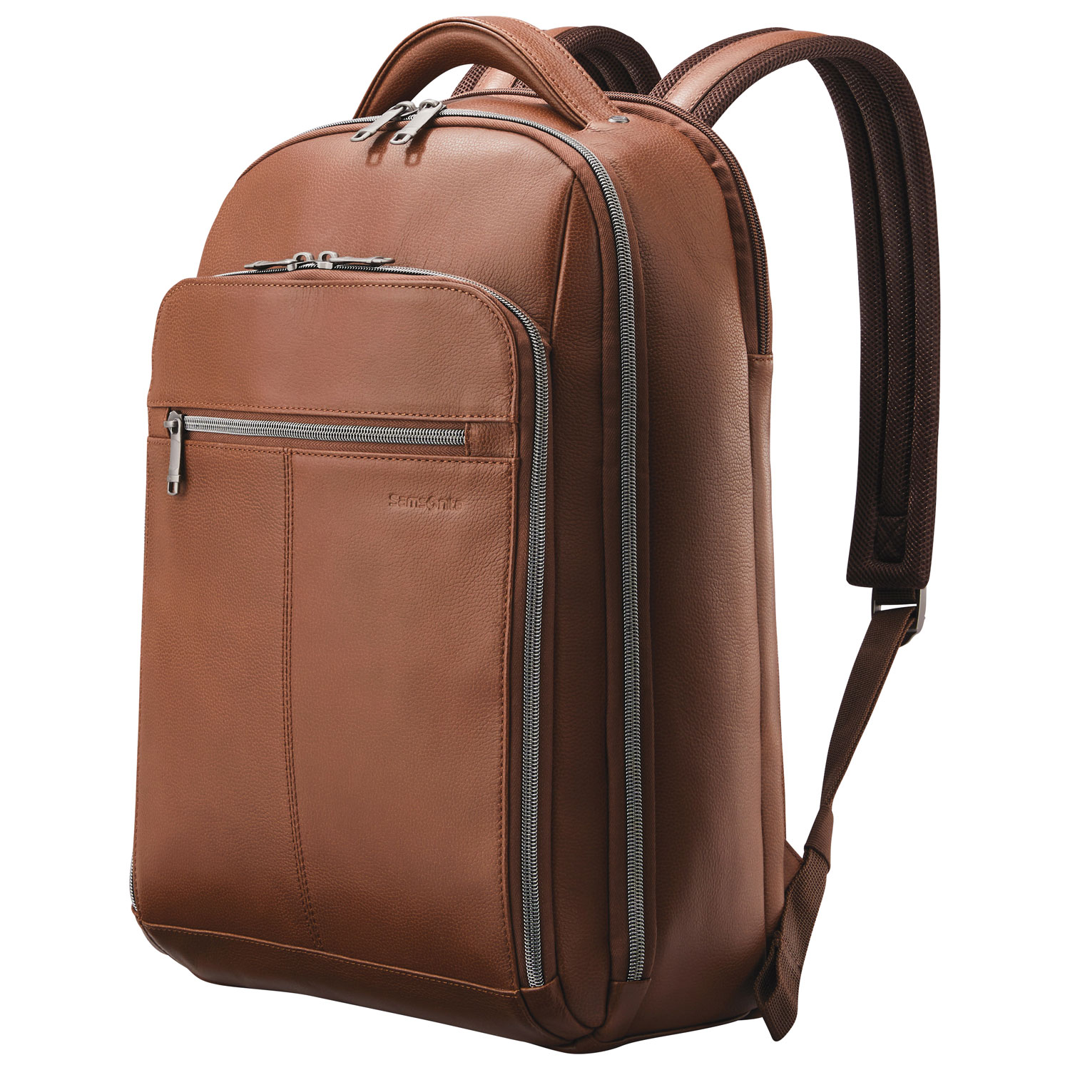 Samsonite Classic Leather 15.6" Laptop Commuter Backpack - Cognac