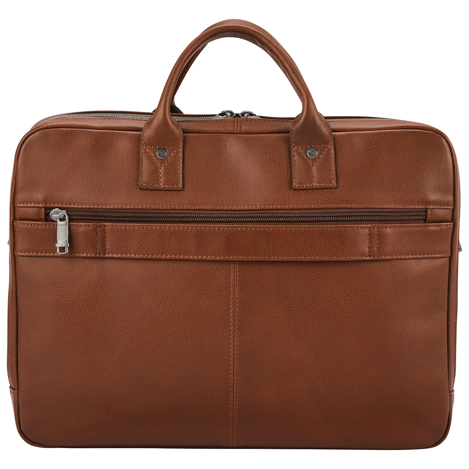 Sac messager Classic Leather de Samsonite pour portable de 15,6 po - Cognac