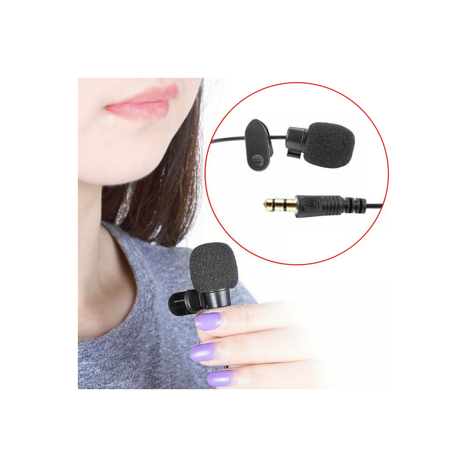 Micro-cravate omnidirectionnel miniature avec adaptateur USB de Vivitar compatible avec les téléphones intelligents, les ordinateurs, les appareils