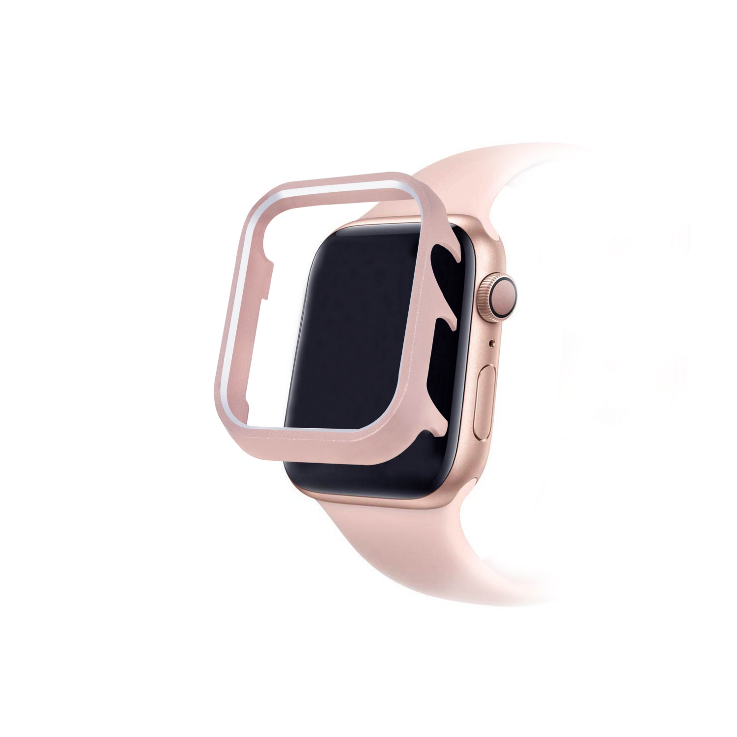 Adreama Cadre de Montre de Protection en Aluminium 40 mm pour Apple Watch - Rose