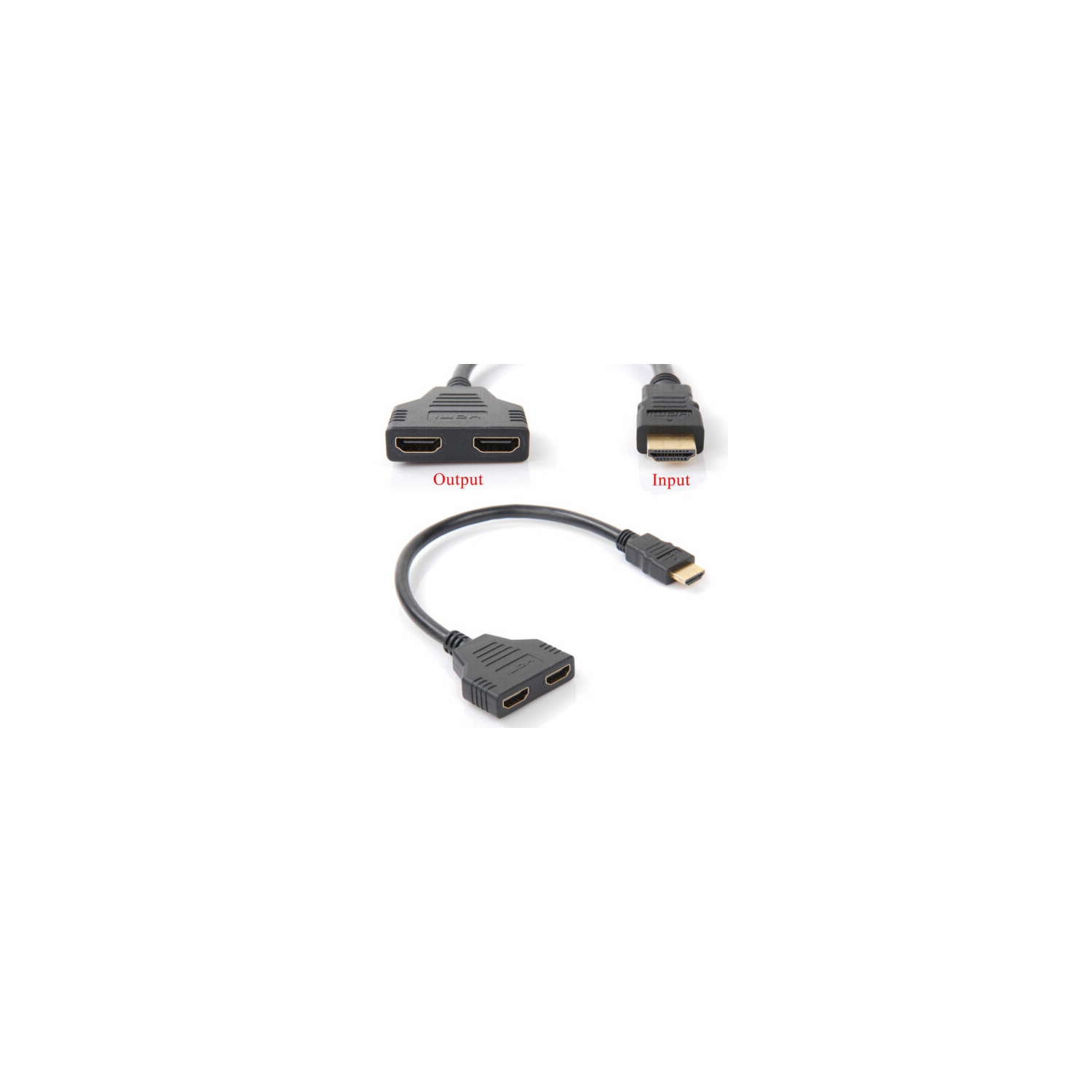 Adaptateur de câble 1 entrée 2 sorties HDMI HD intégrale 1080p mâle à 2 femelle 3D