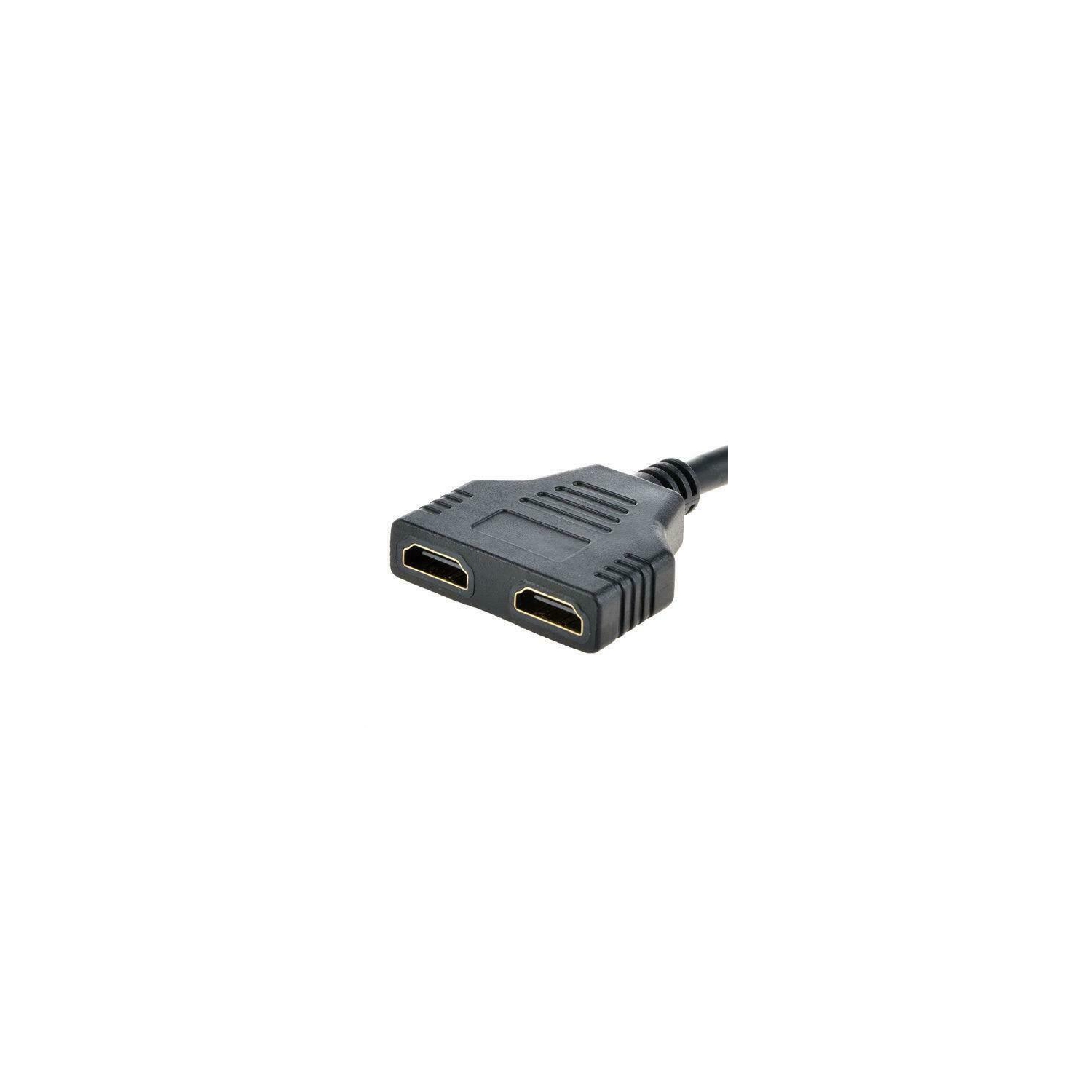 Adaptateur de câble 1 entrée 2 sorties HDMI HD intégrale 1080p mâle à 2 femelle 3D