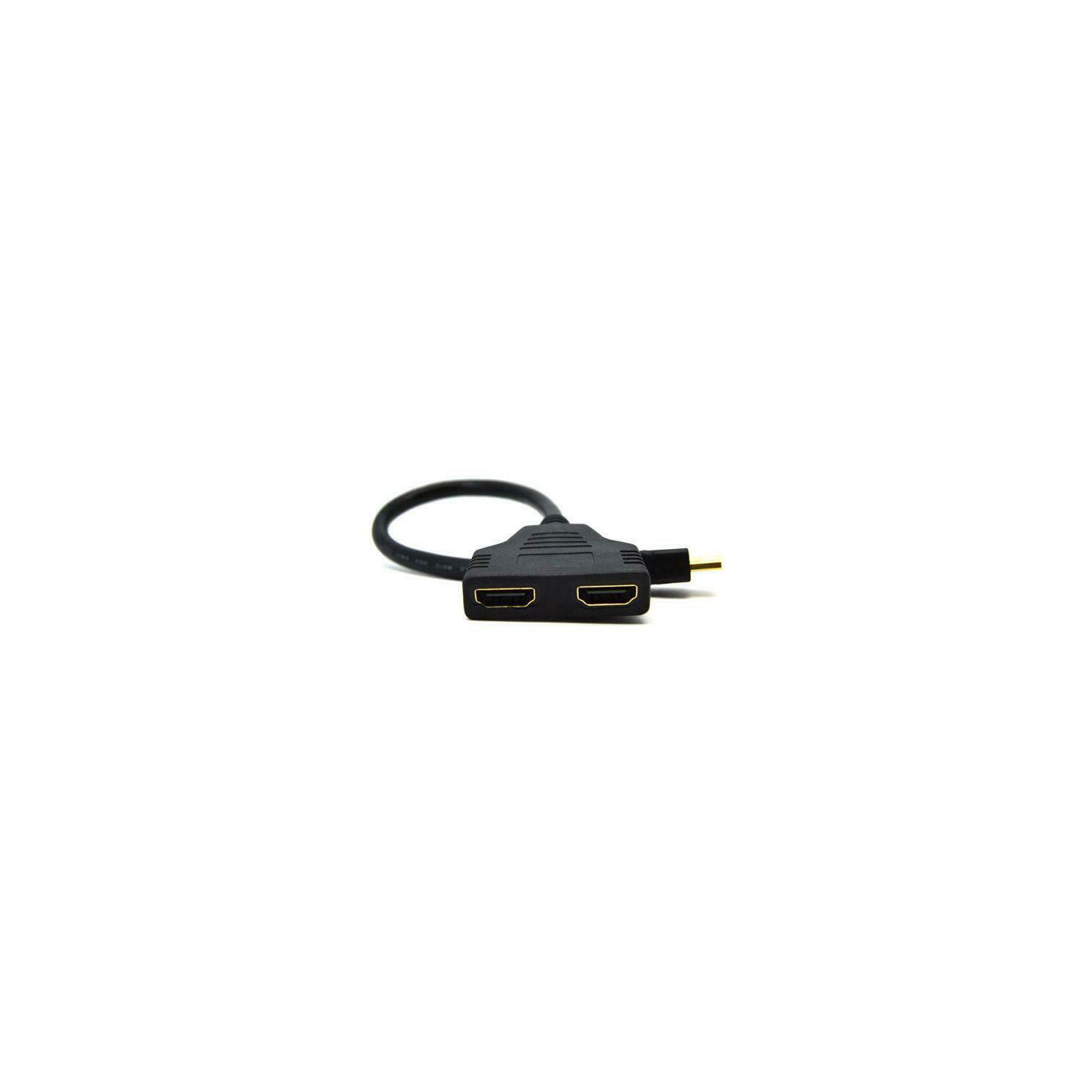 Adaptateur de câble 1 entrée 2 sorties HDMI HD intégrale 1080p mâle à 2 femelle 3D