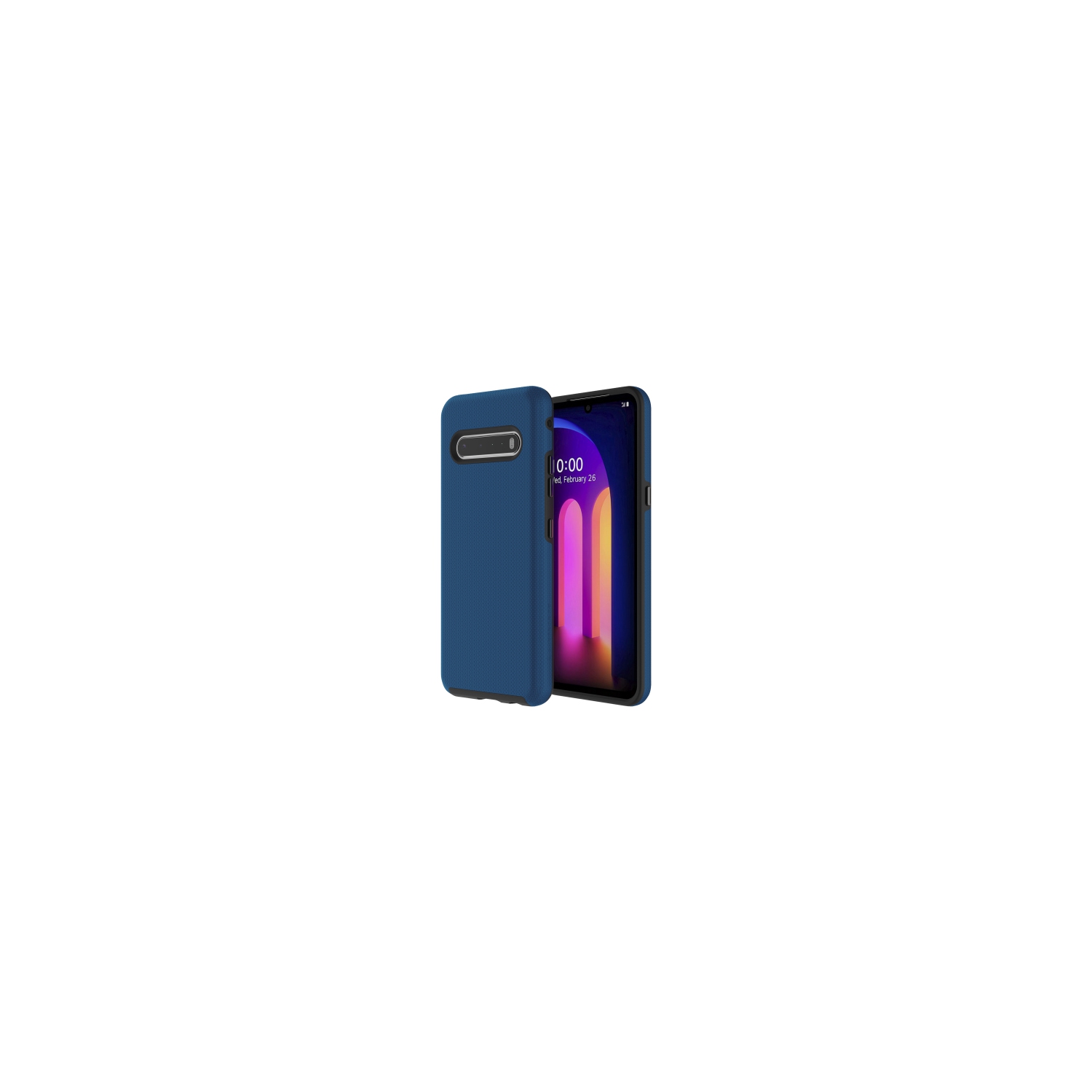Axessorize PROTech Dual-layered case is an anti-shock case with raised lips and military-grade durability for LG V60 ThinQ | Cobalt Blue