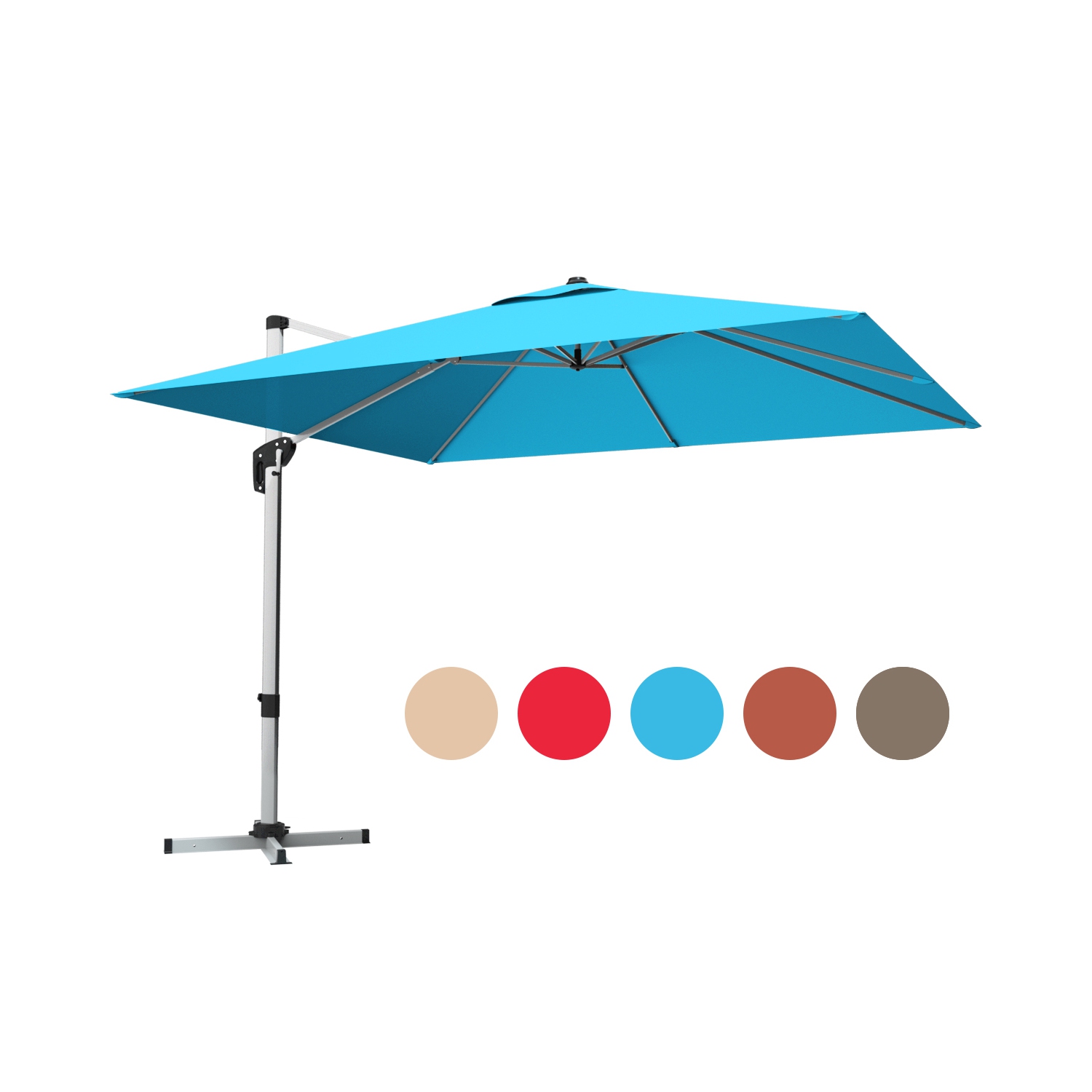 Gymax 10 Ft Square Offset Hanging Patio Umbrella 360 Degree Tilt Best Buy Canada