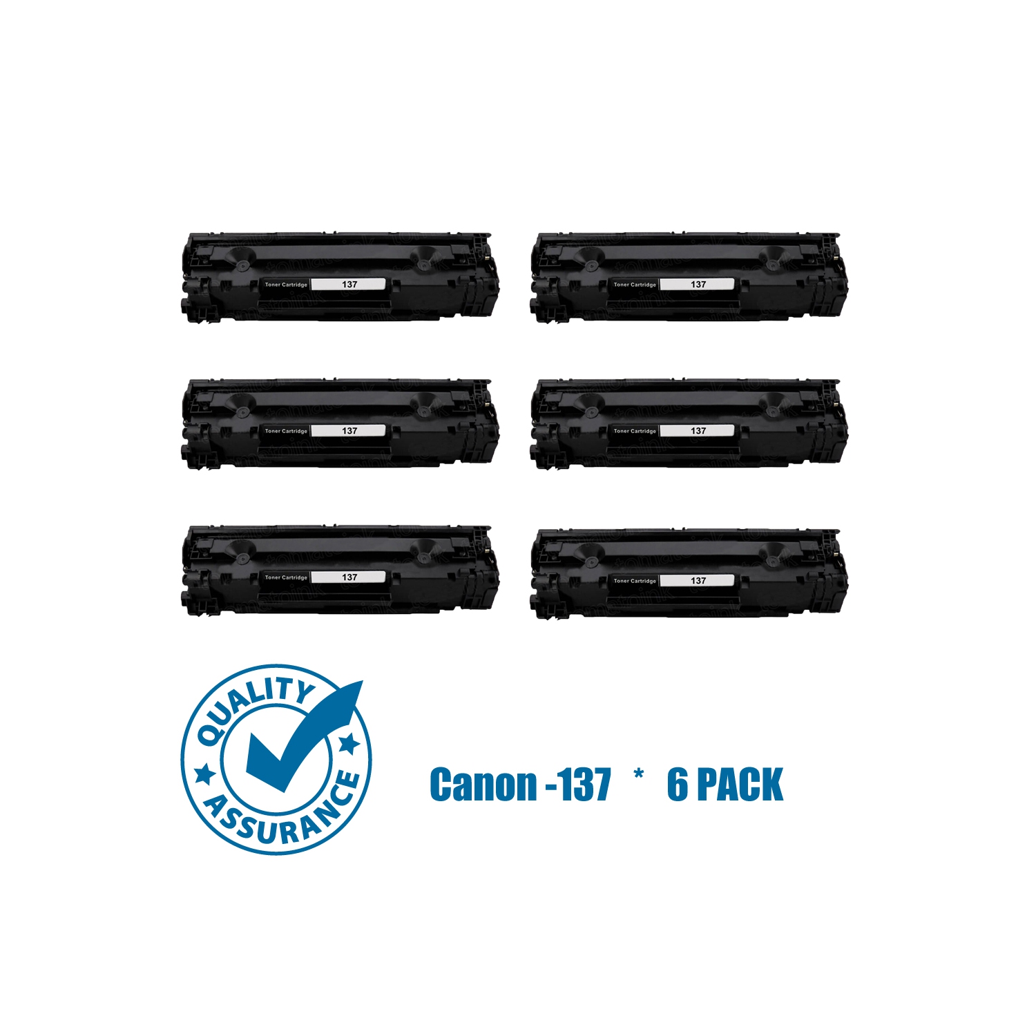 Printer Pro™ 6 Pack Canon 137/Canon-137 Black Toner Cartridge-Canon Printer MF212/216/217/227/229/232/236/244/247/249
