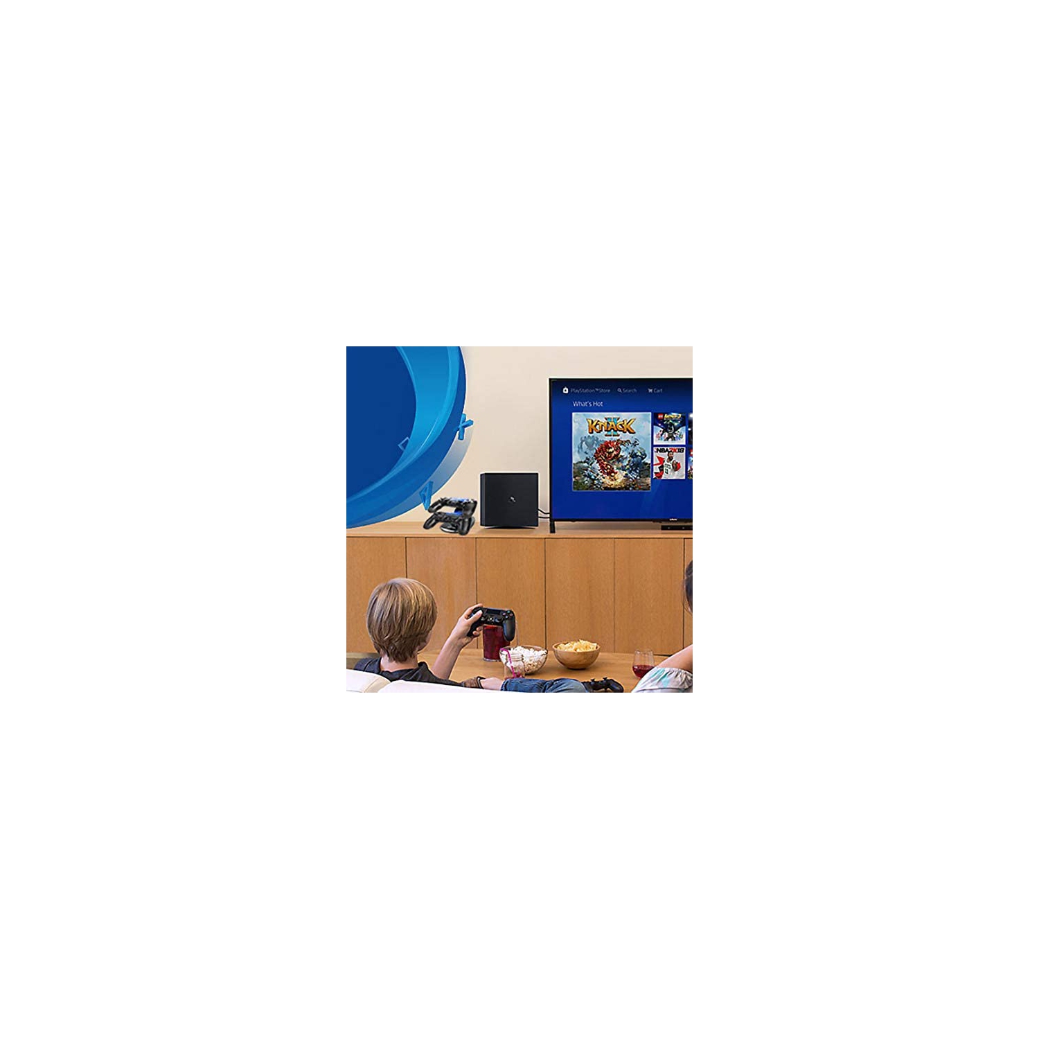 BONUSIS PS4 Controller -Dual USB Simultaneous Charger / Charging Dock Cradle Stand Accessory for Sony PS4 Control