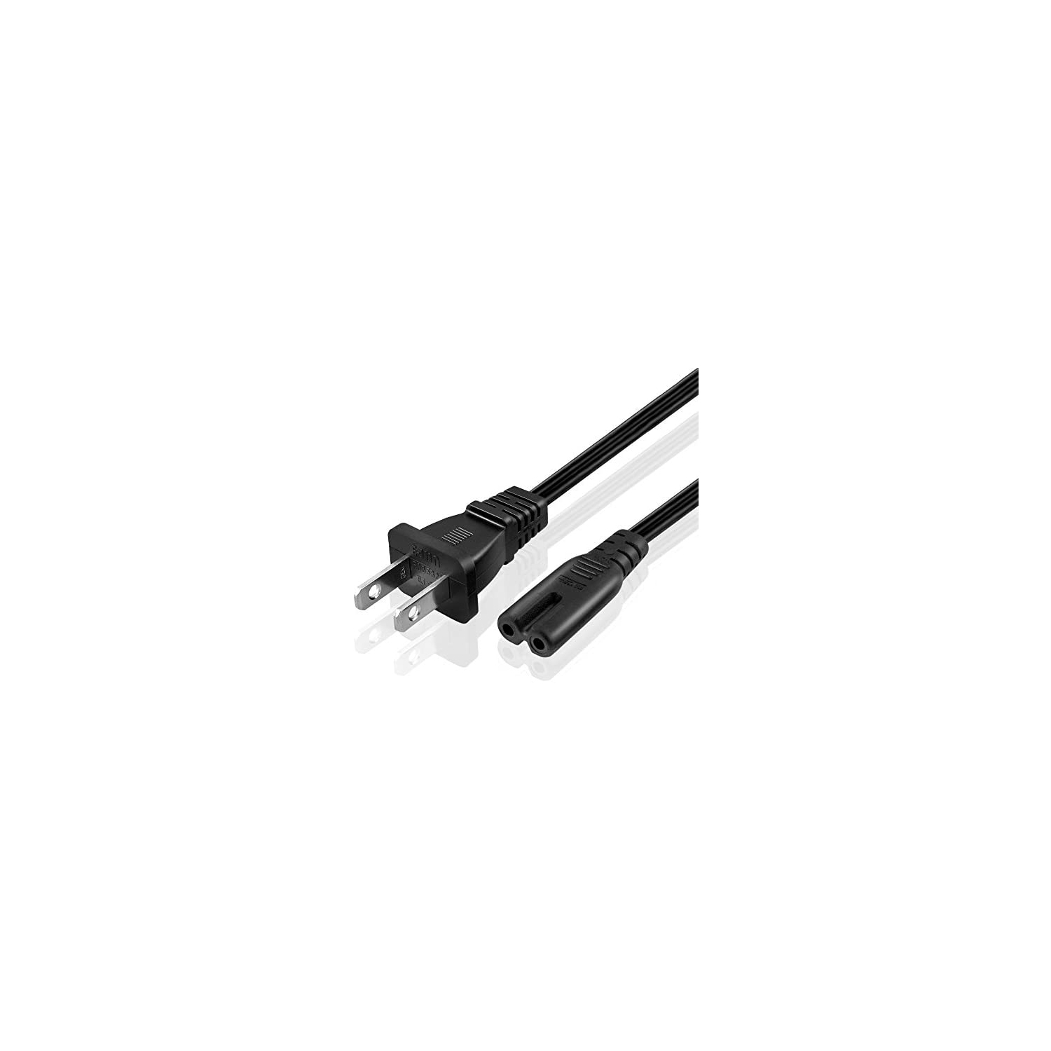 [UL Listed] Two Prong 6 ft AC Power Cable for Sony PS4 PS3 Sharp,Toshiba Hisense jvc TV,Microsoft Xbox one s