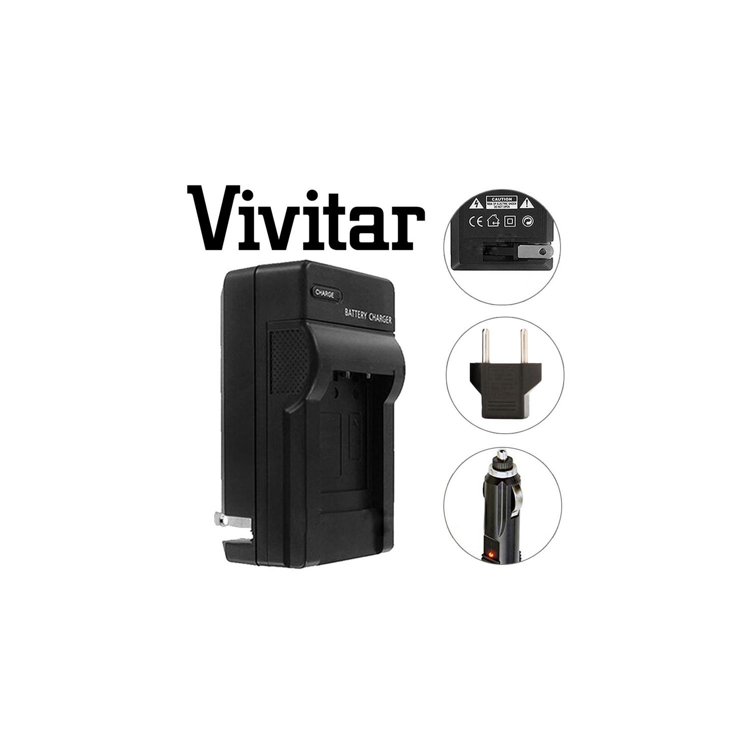 Chargeur de batterie rapide de 1 heure VIVIV-QCB-217 de Vivitar pour batteries NB-12L et NB-13L de Canon