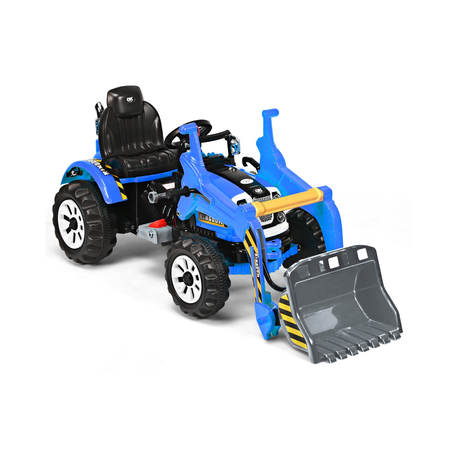 Kids Ride On Excavator Truck 12V Battery Powered Front Loader Digger BlueGreen