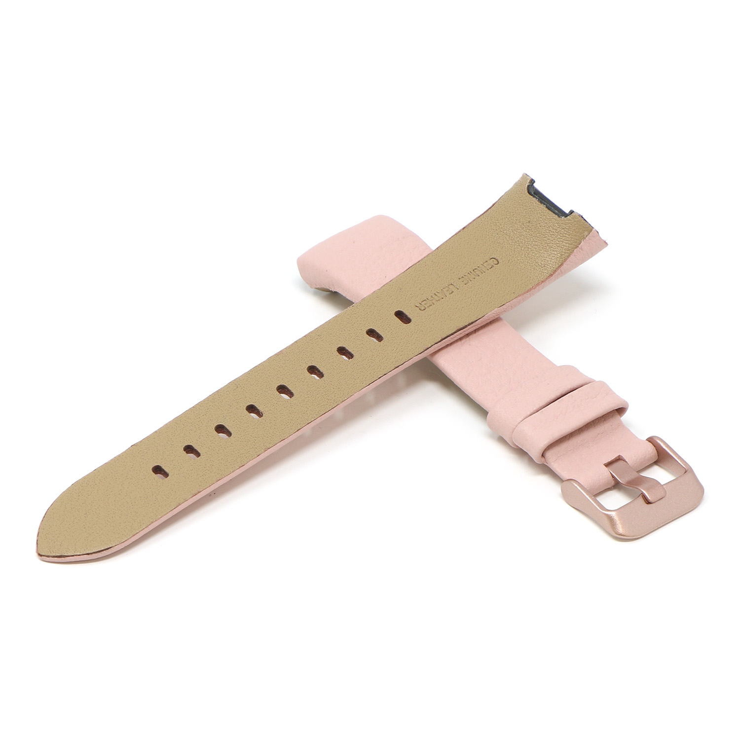 StrapsCo Textured Leather Watch Band Strap for Fitbit Charge 4 - Pink