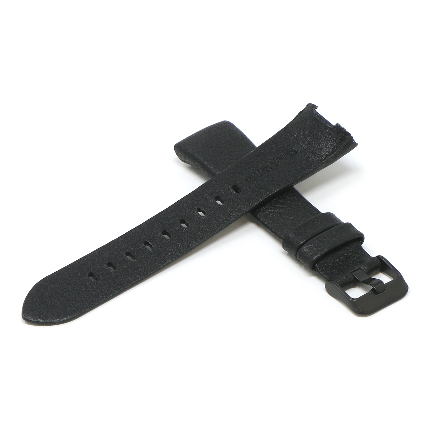 StrapsCo Textured Leather Watch Band Strap for Fitbit Charge 4 - Black