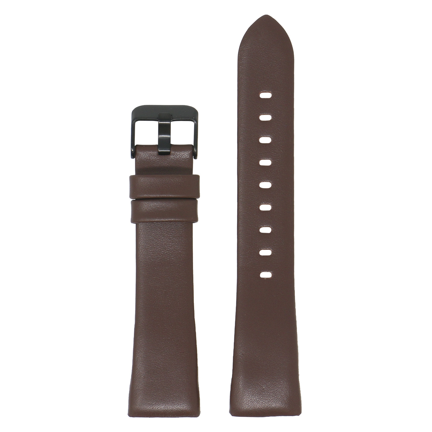 StrapsCo Smooth Leather Watch Band Strap for Fitbit Charge 4 - Chocolate