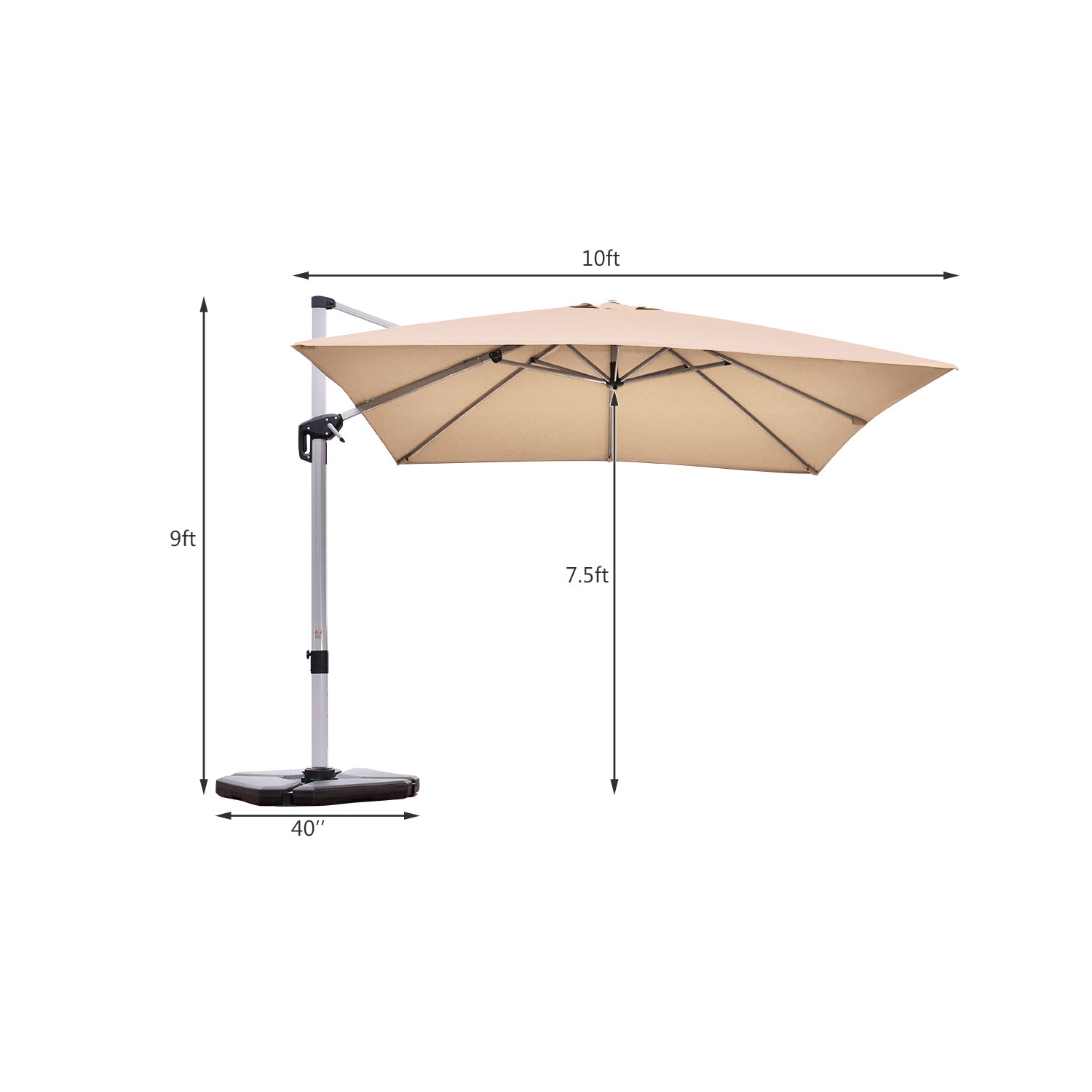 Parasol déporté 305cm