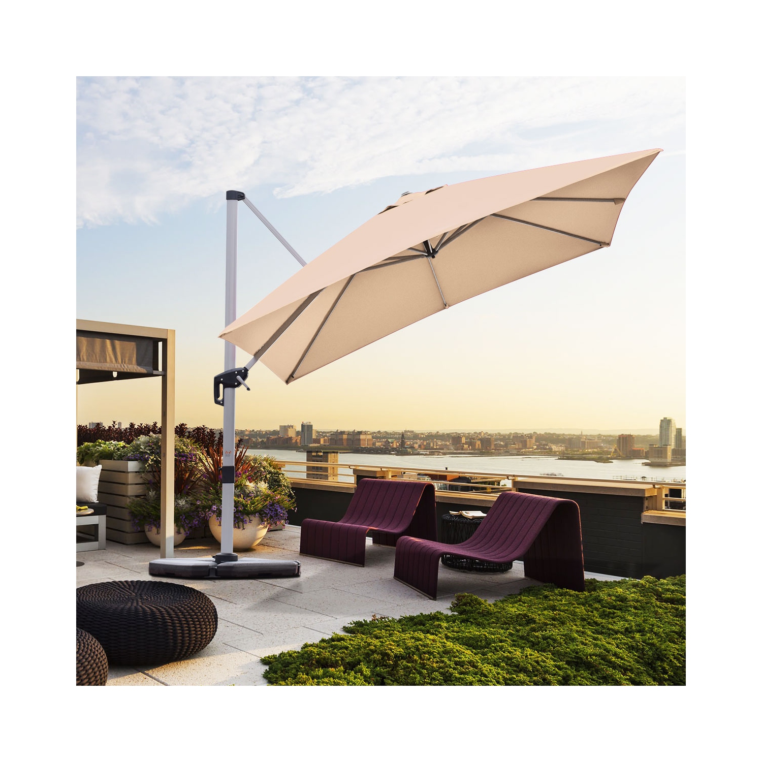 Parasol déporté 305cm