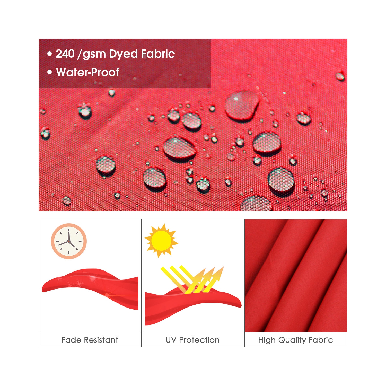 Costway 10Ft Patio Offset Cantilever Umbrella 360 Degree Tilt Aluminum W/Base