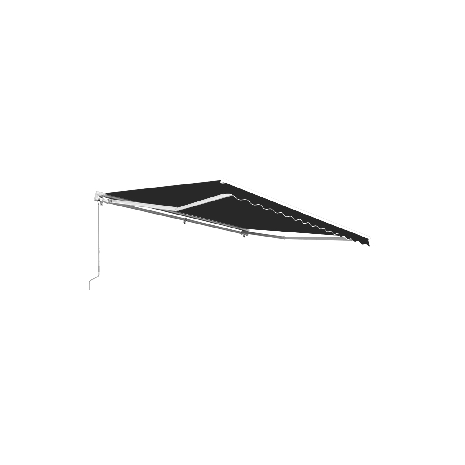 ALEKO AW10X8BK81 10 x 8 Feet Retractable Home Patio Canopy Awning, Black Color