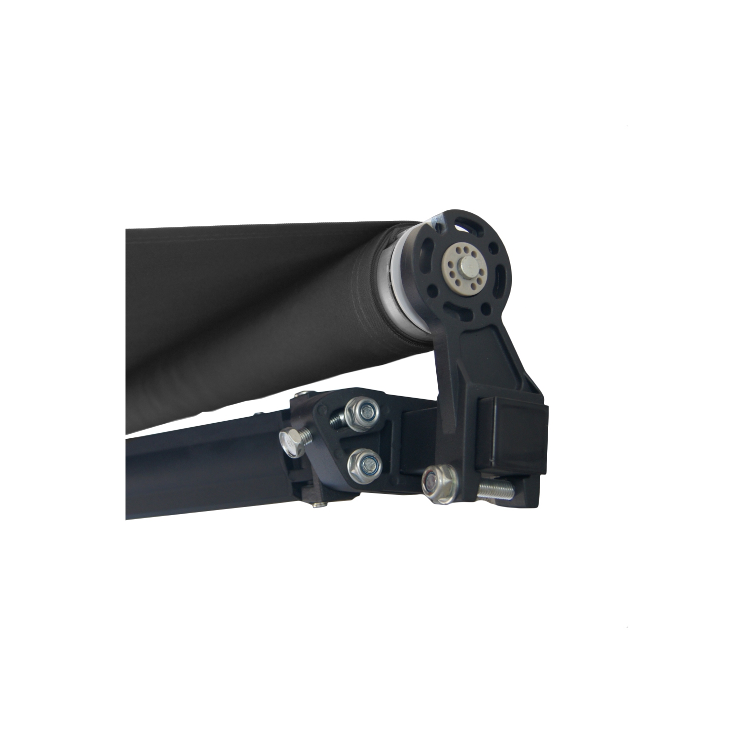 ALEKO ABM10X8BK81 Motorized Black Frame Retractable Home Patio Canopy Awning 10'x8' Black