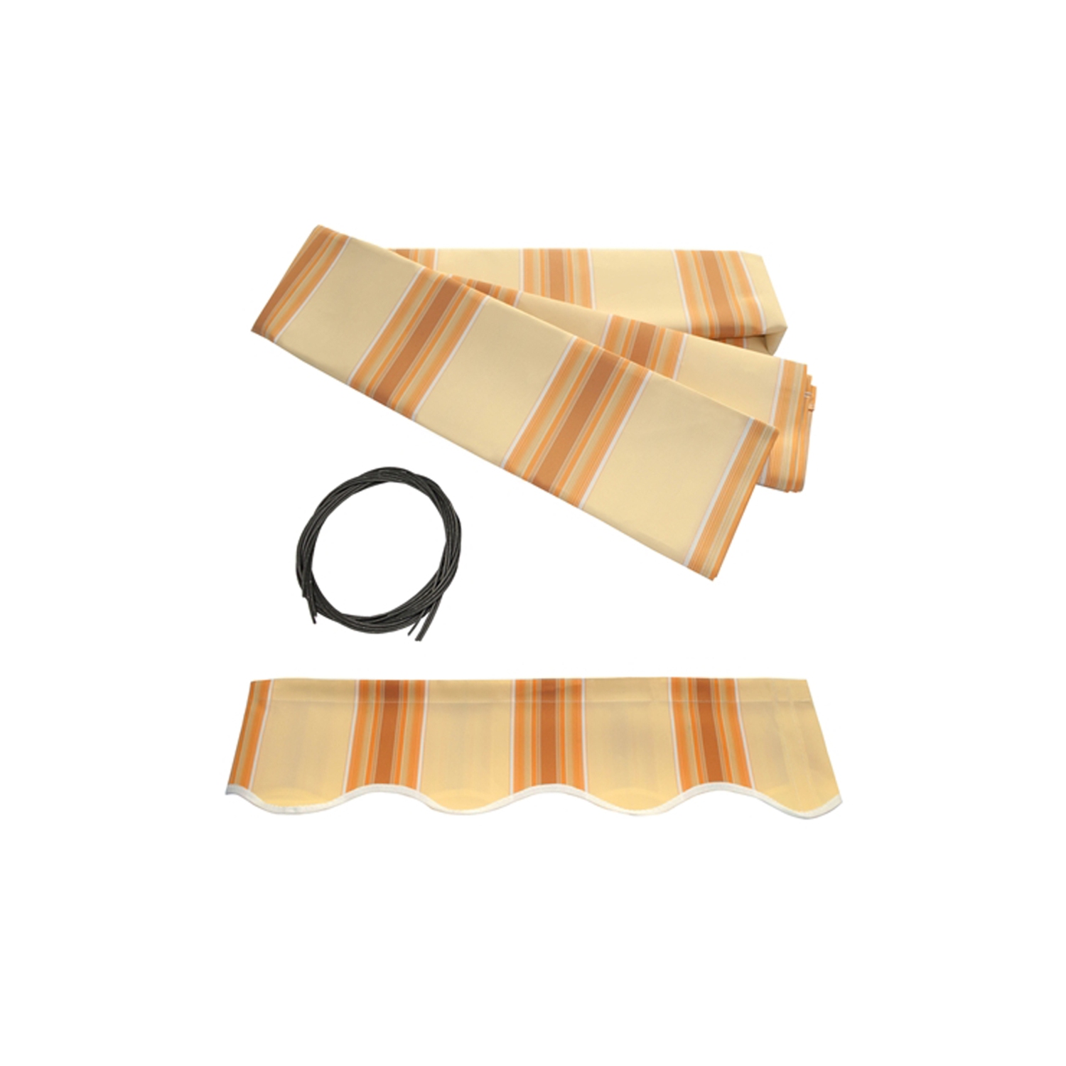 ALEKO ABM13X10MSTY315 Black Frame Motorized Retractable Home Patio Canopy Awning 13'x10' Multi Yellow