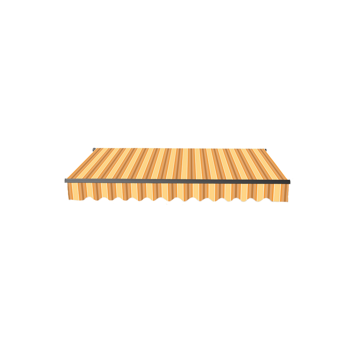 ALEKO ABM13X10MSTY315 Black Frame Motorized Retractable Home Patio Canopy Awning 13'x10' Multi Yellow